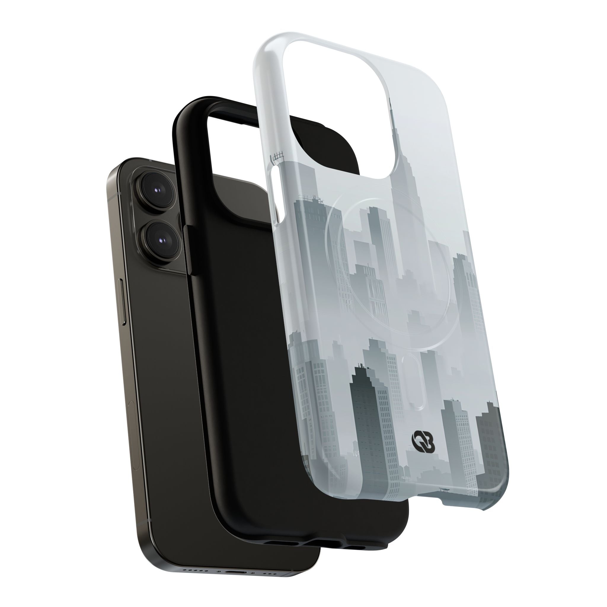 Grey Tough 2.0 Magsafe Phone Case for iPhone - Steel Mist Skyline