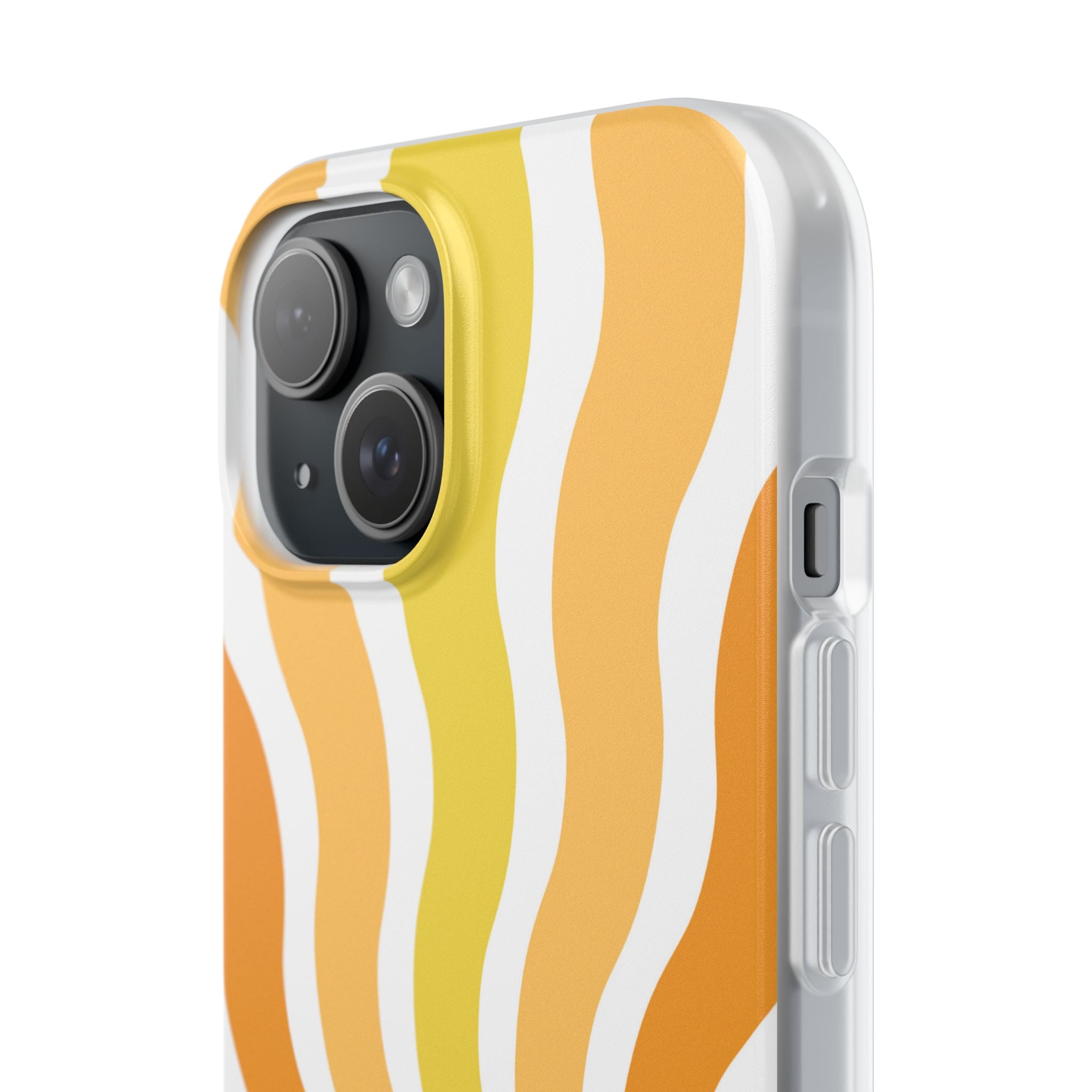 Amber Solar Waves · Soft Phone Case for iPhone