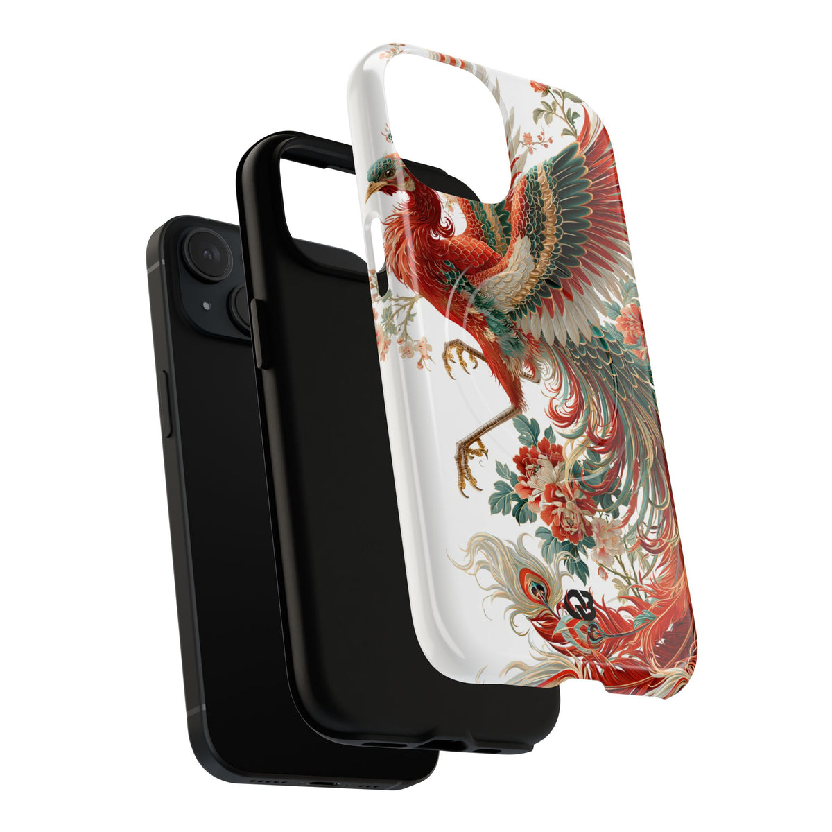 Vermilion Imperial Phoenix · Tough 2.0 Magnetic Phone Case for iPhone · Red