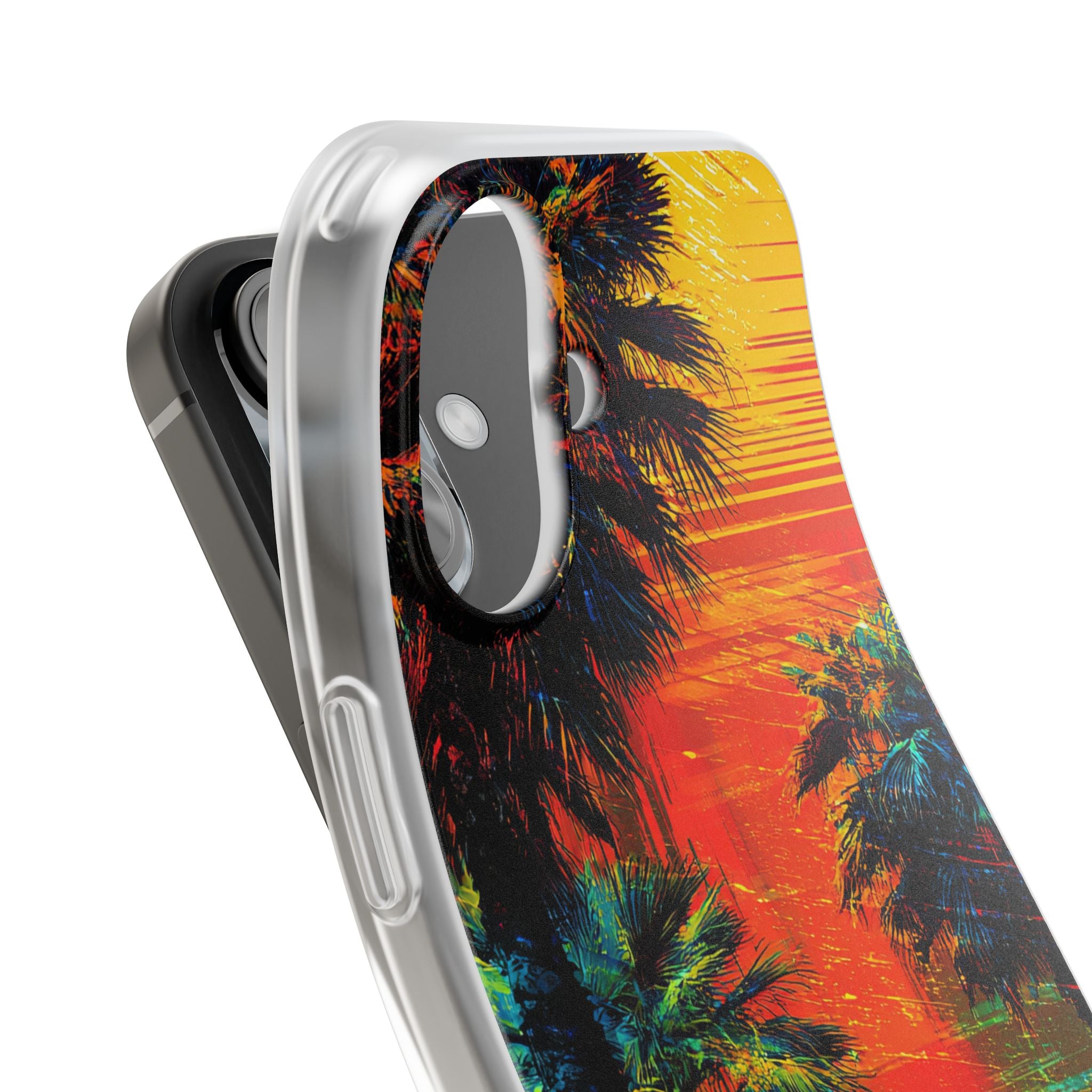 Tropical Sunburst iPhone 16 Case - Soft