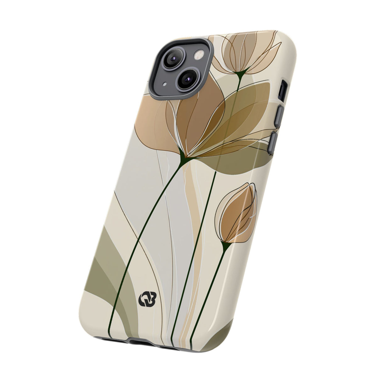 Translucent Petal Contour · Tough Phone Case for iPhone · Beige