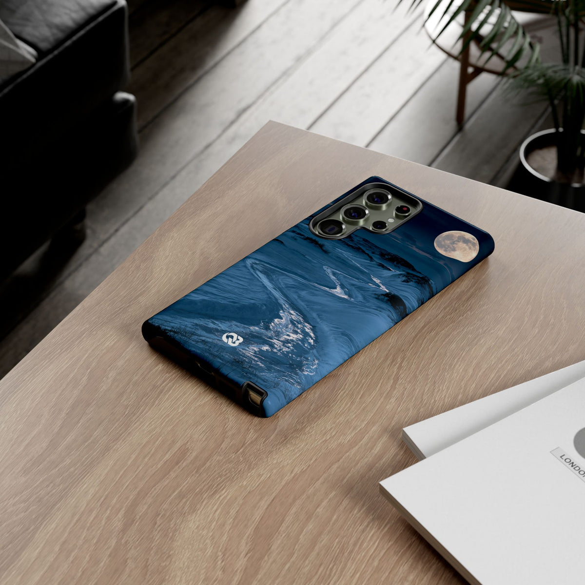 Arctic Moon Drift · Tough Phone Case for Samsung · Blue