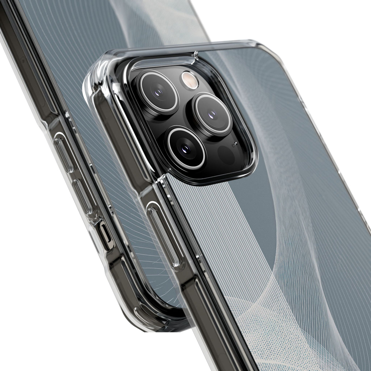 Grey Impact MagSafe Phone Case for iPhone - Slate Mesh Horizon