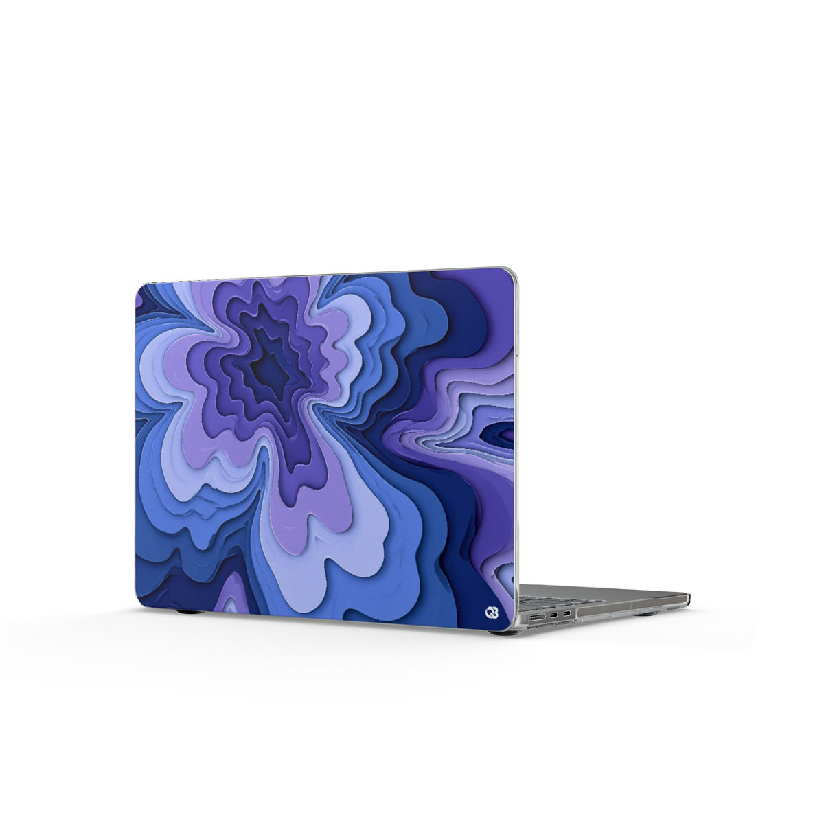 Periwinkle Strata Bloom · Clear Hard Case for MacBook · Purple