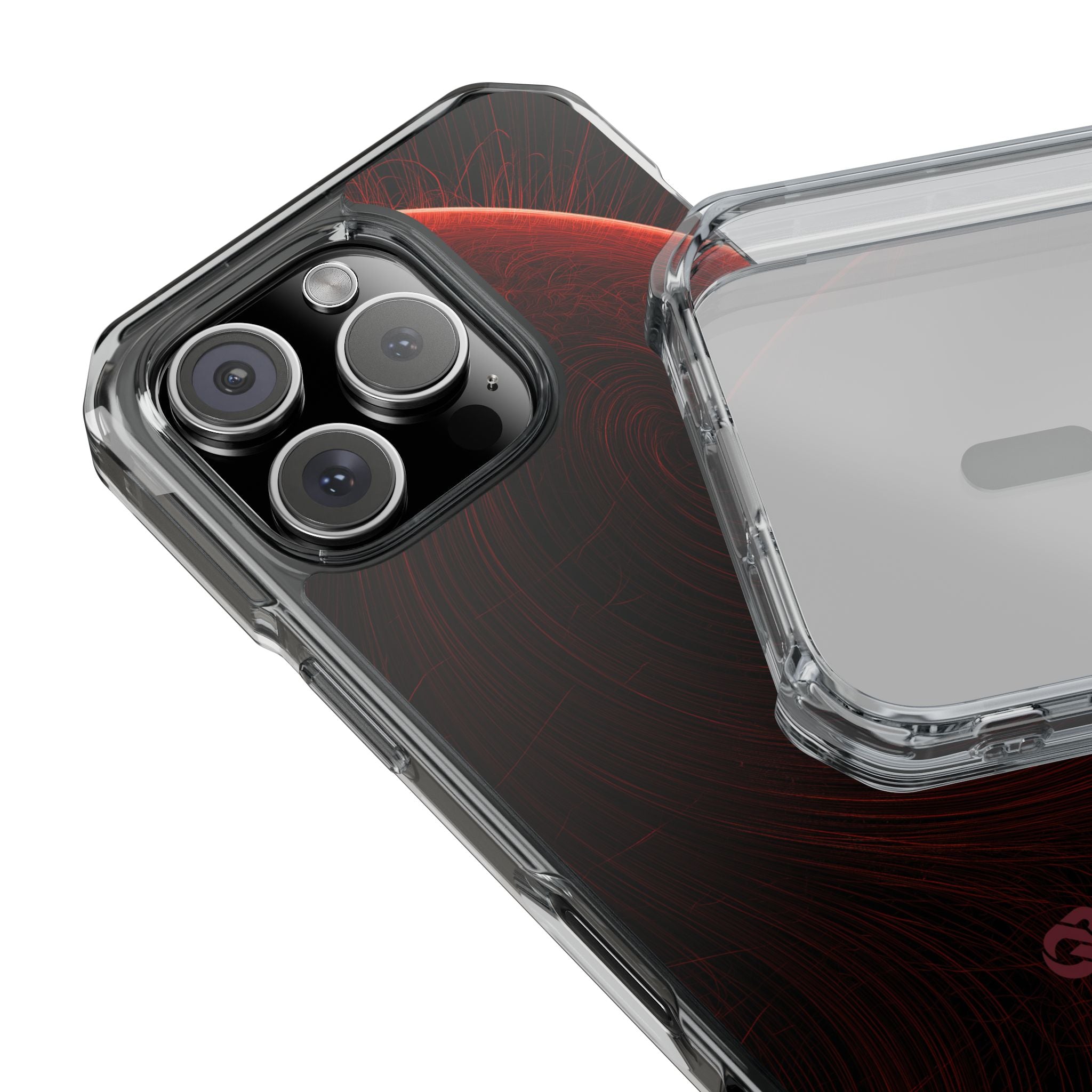 Red Impact MagSafe Phone Case for iPhone - Crimson Flare Flux