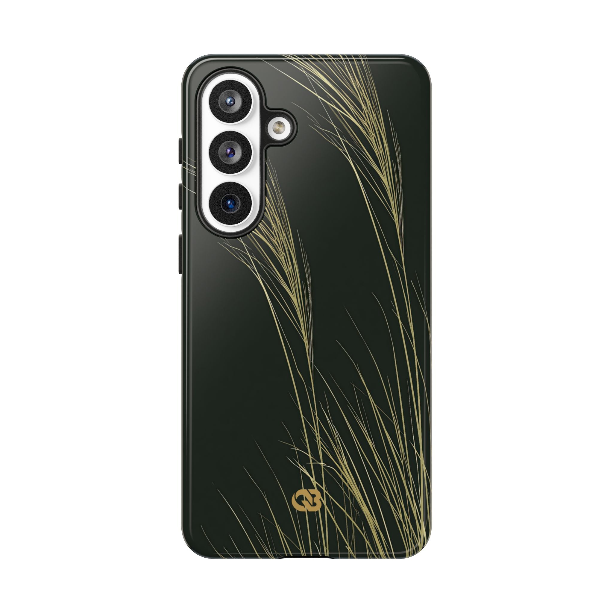 Green Tough Phone Case for Samsung - Midnight Gilded Grass