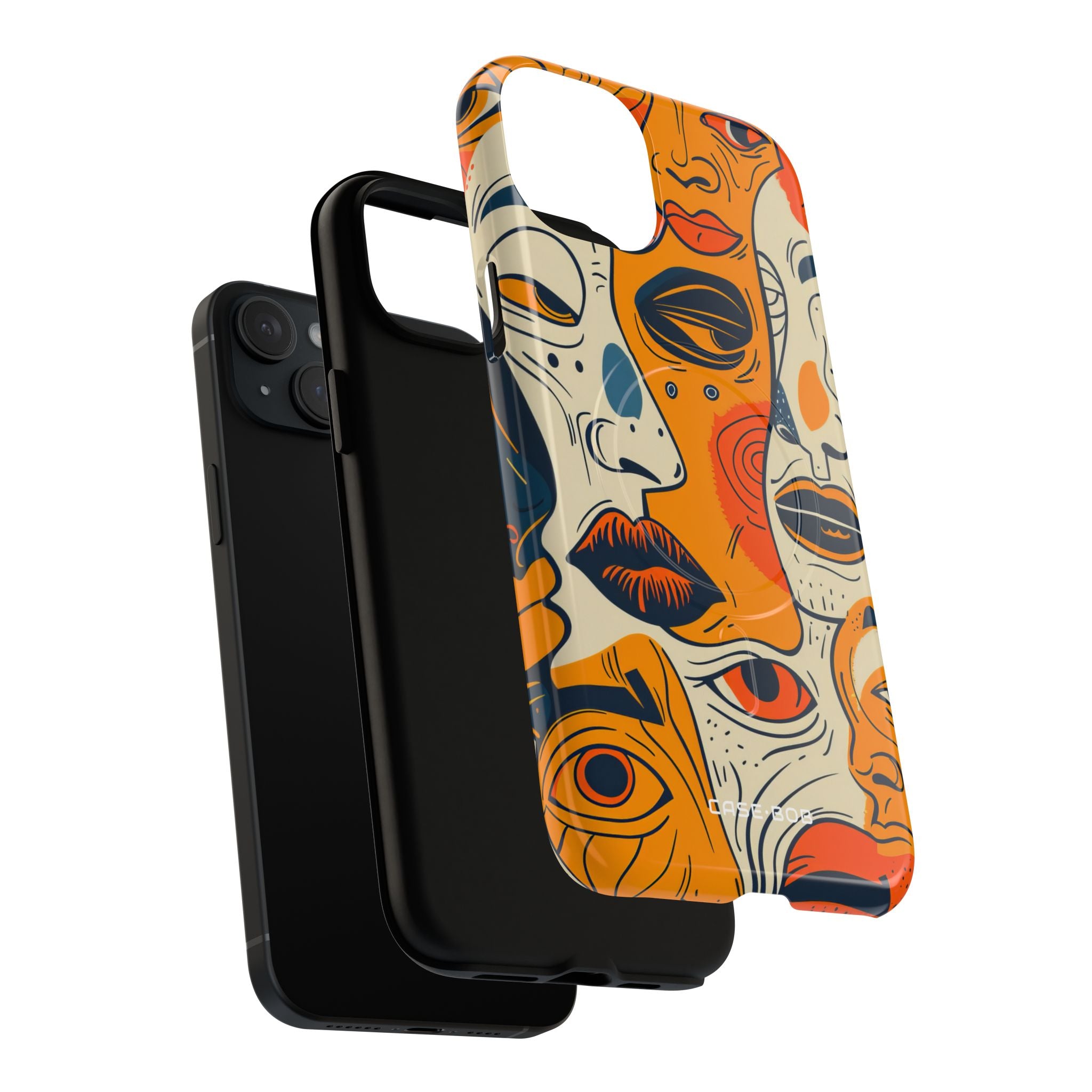 Tangled Faces Sunset iPhone 15 Plus Case - Tough+