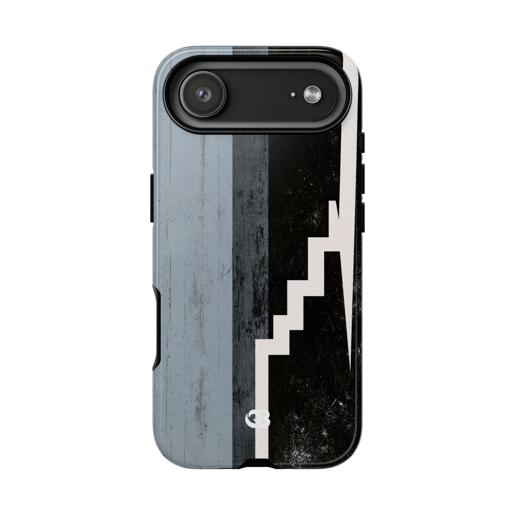 Grey Tough Phone Case for iPhone - Industrial Concrete Void