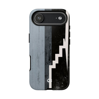 Grey Tough Phone Case for iPhone - Industrial Concrete Void