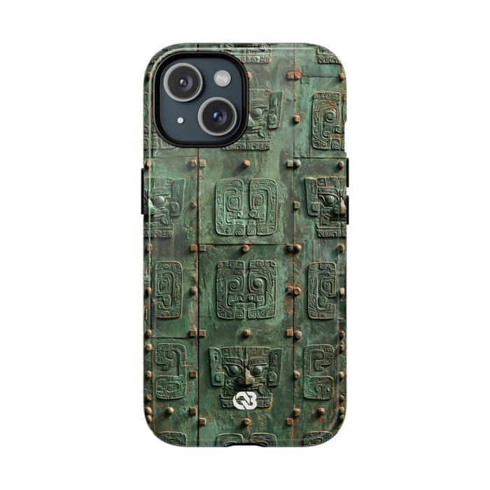 Dynastic Bronze Relief · Tough 2.0 Magnetic Phone Case for iPhone · Green