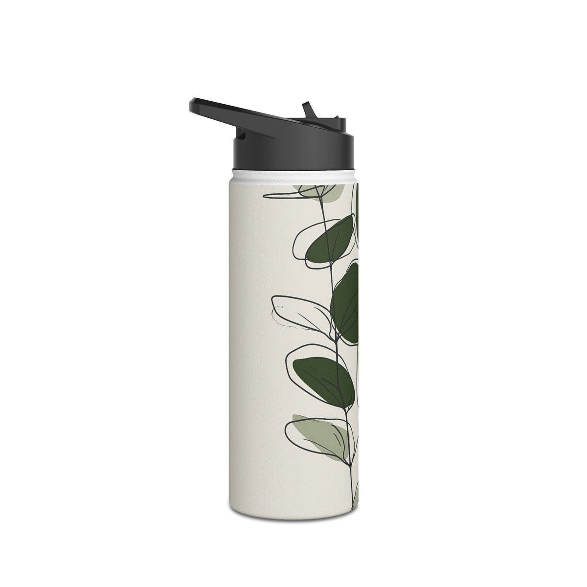Eucalyptus Foliage Study · Insulated Water Bottle · Green
