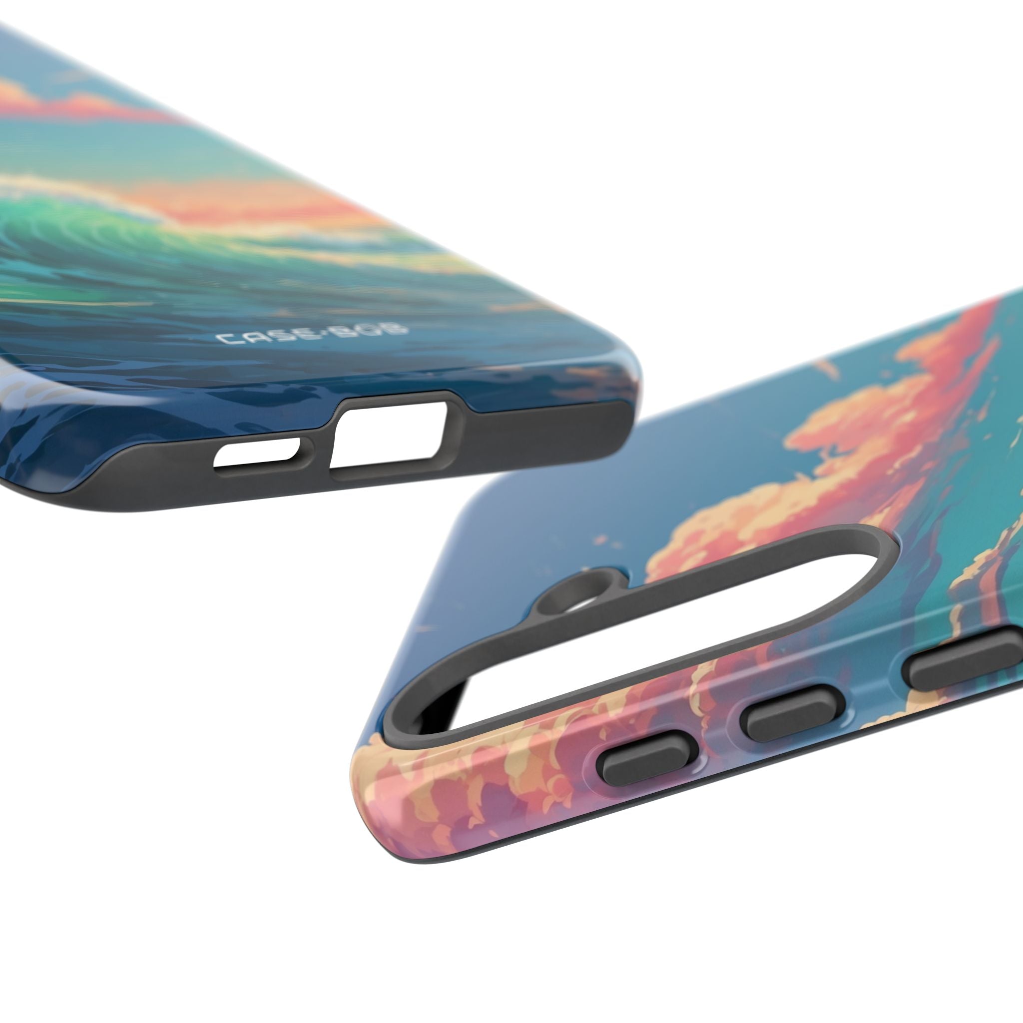 Turkoosi Curl Samsung S25 Plus -kova suojakotelo