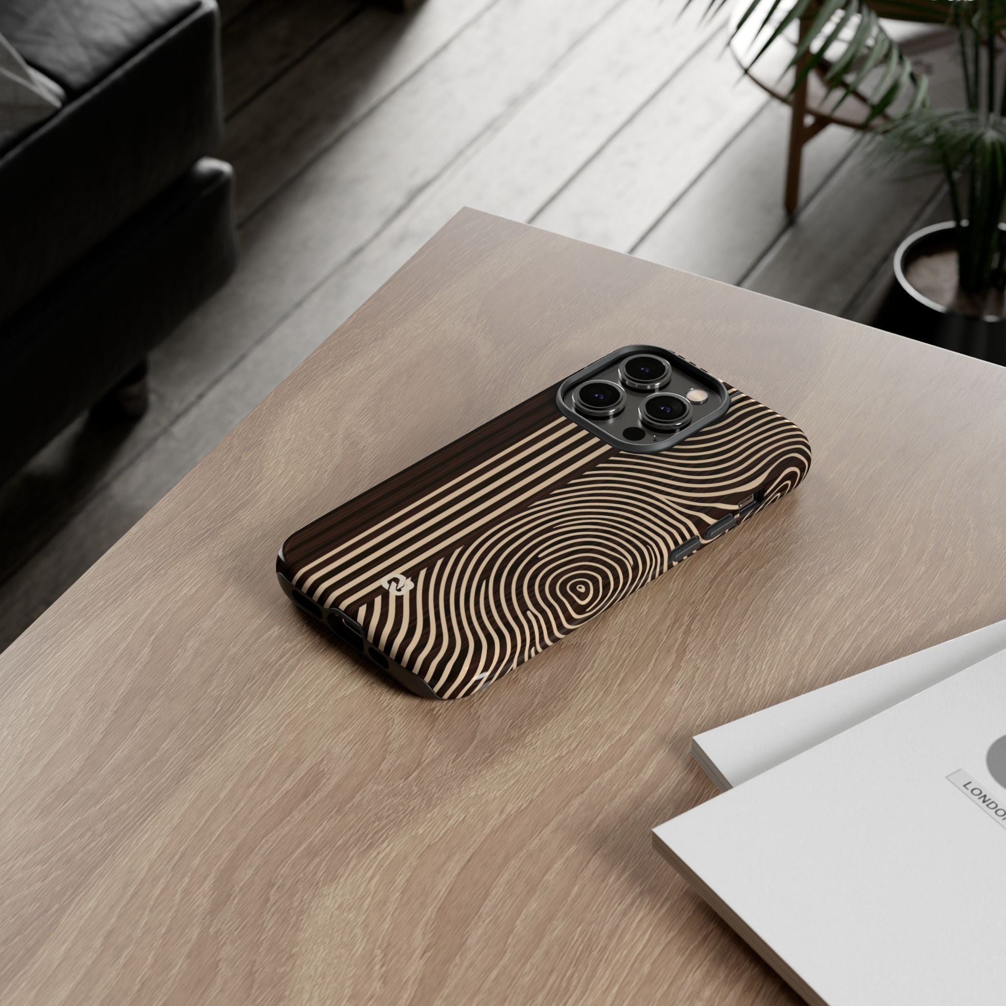 Brown Tough Phone Case for iPhone - Espresso Sand Ridge
