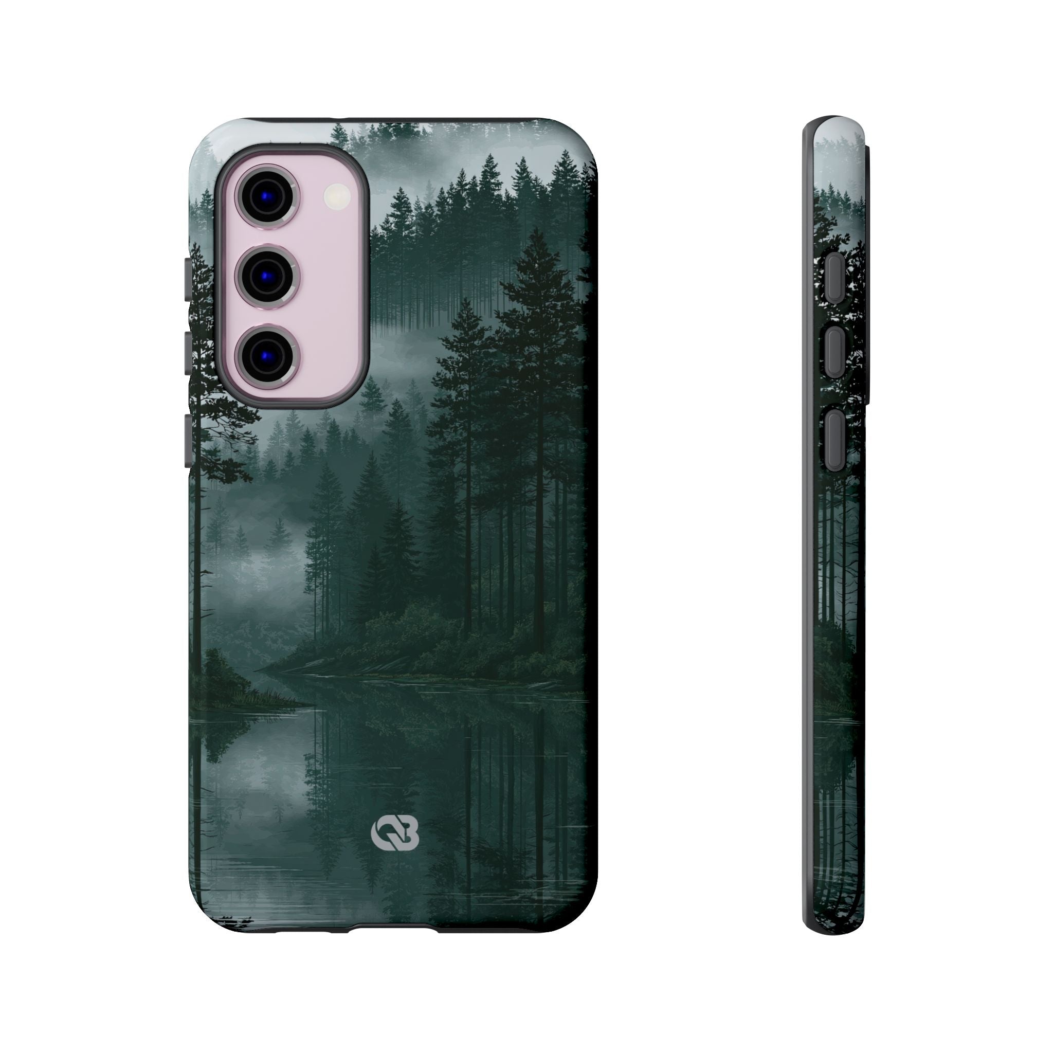 Green Tough Phone Case for Samsung - Misty Evergreen Mirror