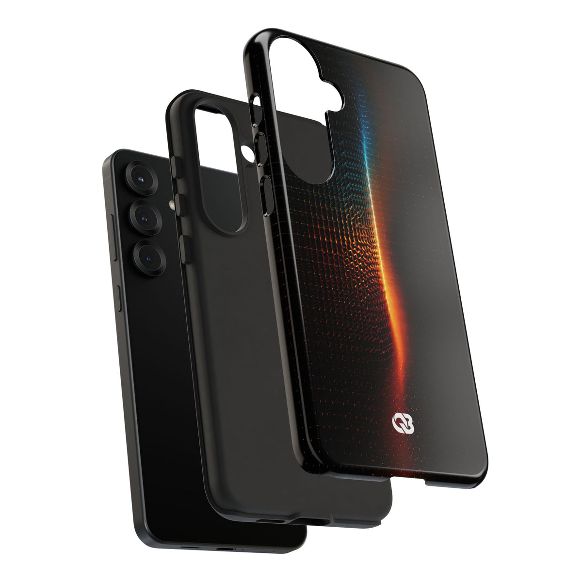 Luminous Refraction Grid · Tough Phone Case for Samsung · Black