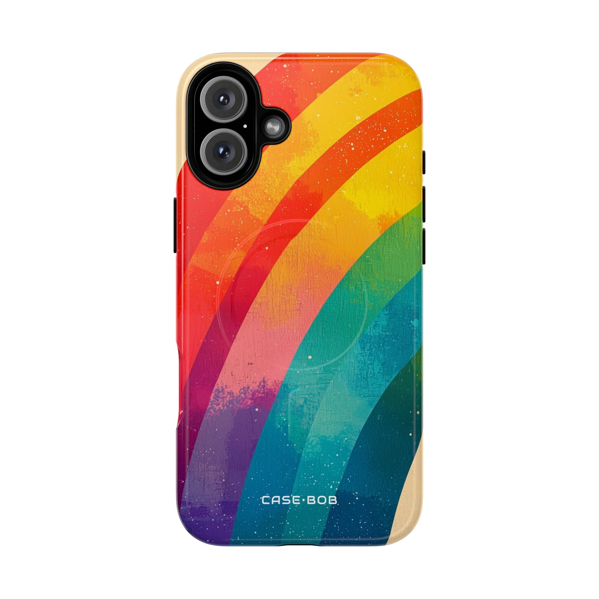 Texturerat Rainbow Arc iPhone 16 Plus Skal - Tough+