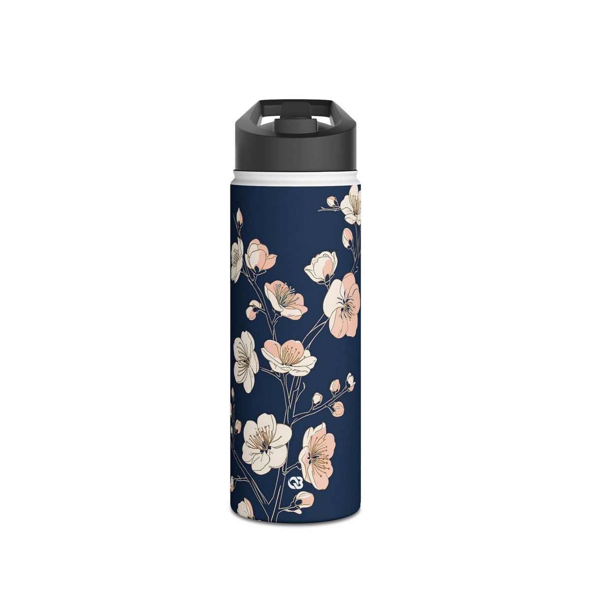 Midnight Plum Blossom · Insulated Water Bottle · Blue