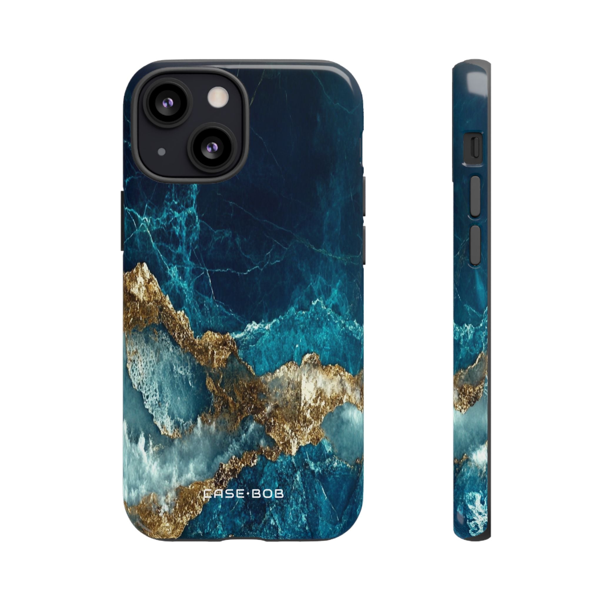 Jagged Gold Split iPhone 13 Mini Case - Tough