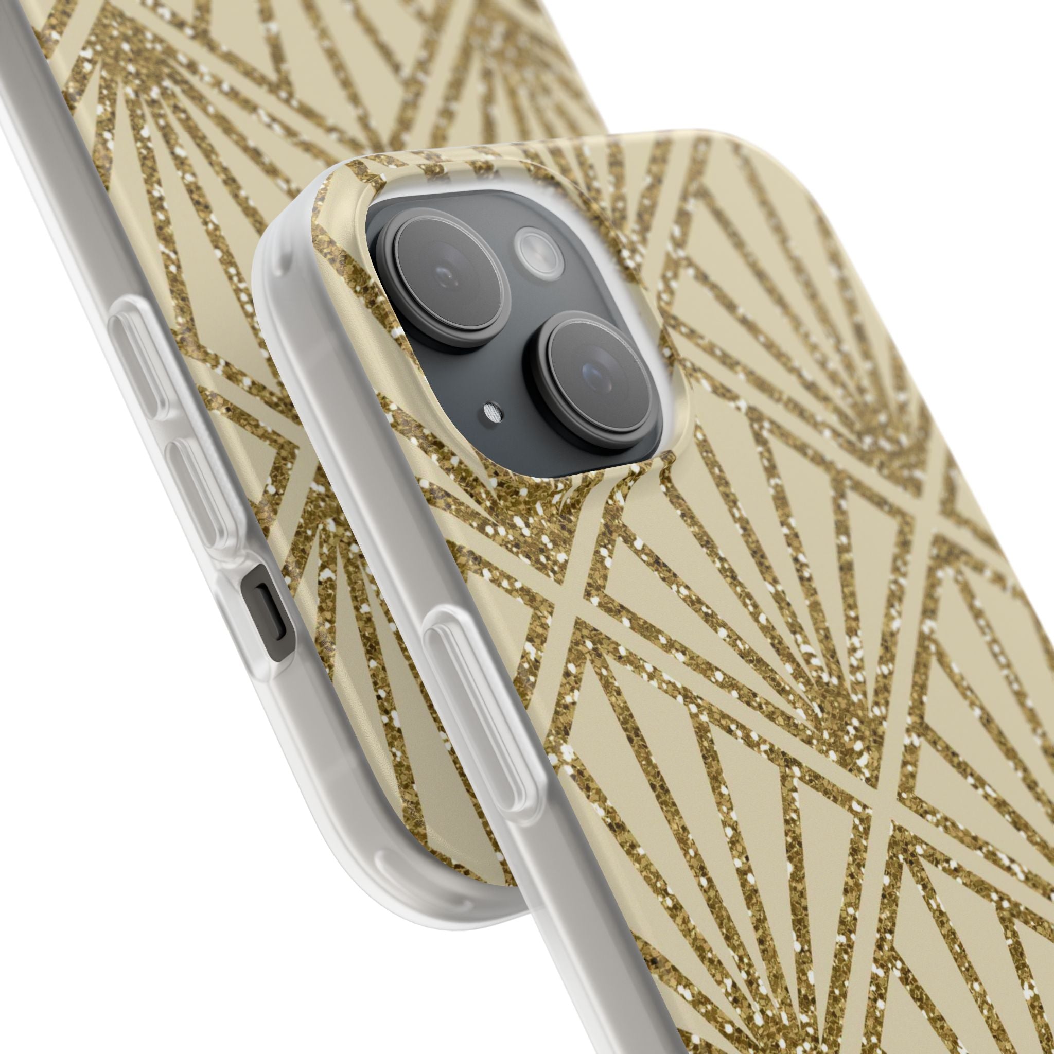 Gold Diamond Radiance iPhone 15 Case - Soft