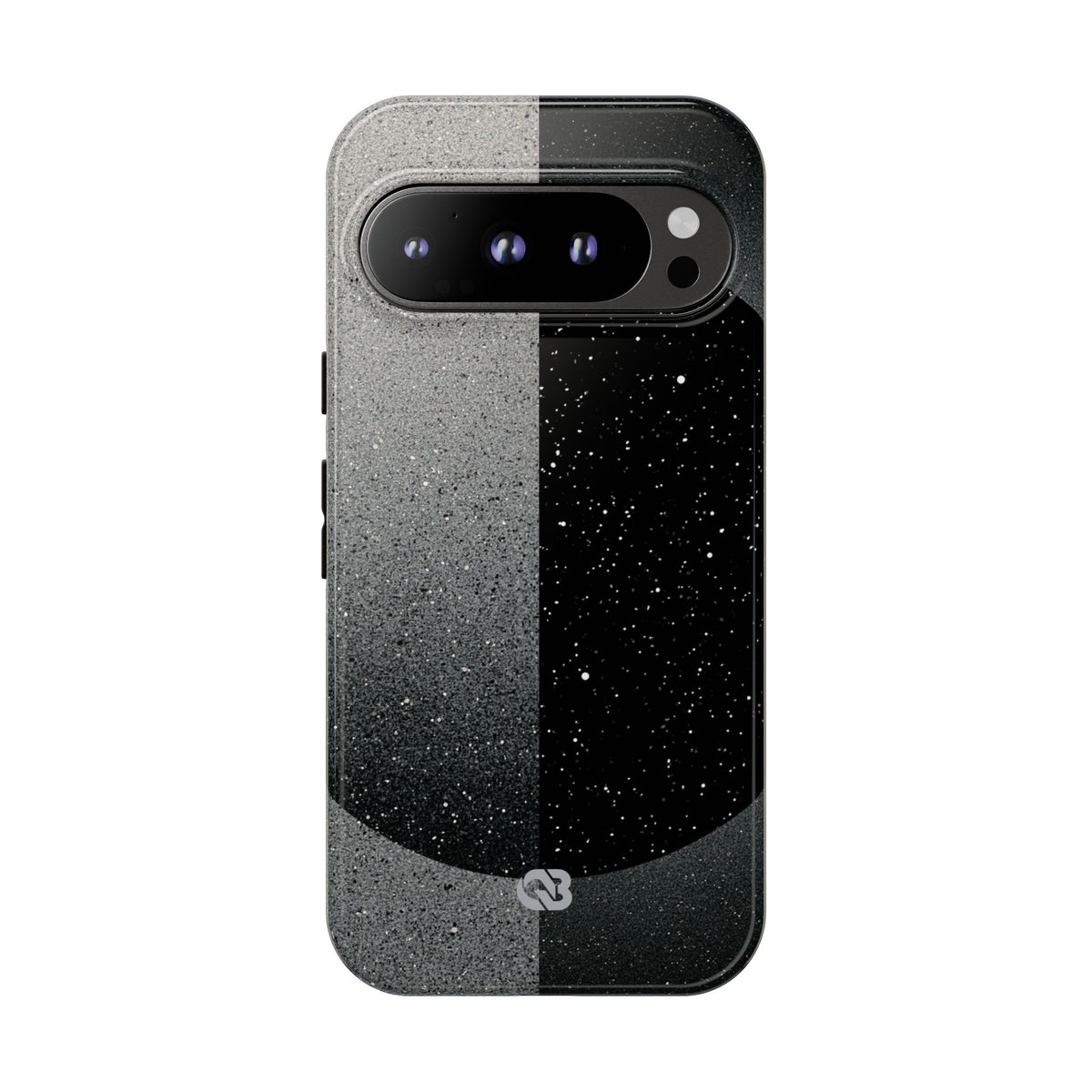 Black Tough Phone Case for Google Pixel - Lunar Static Orbit