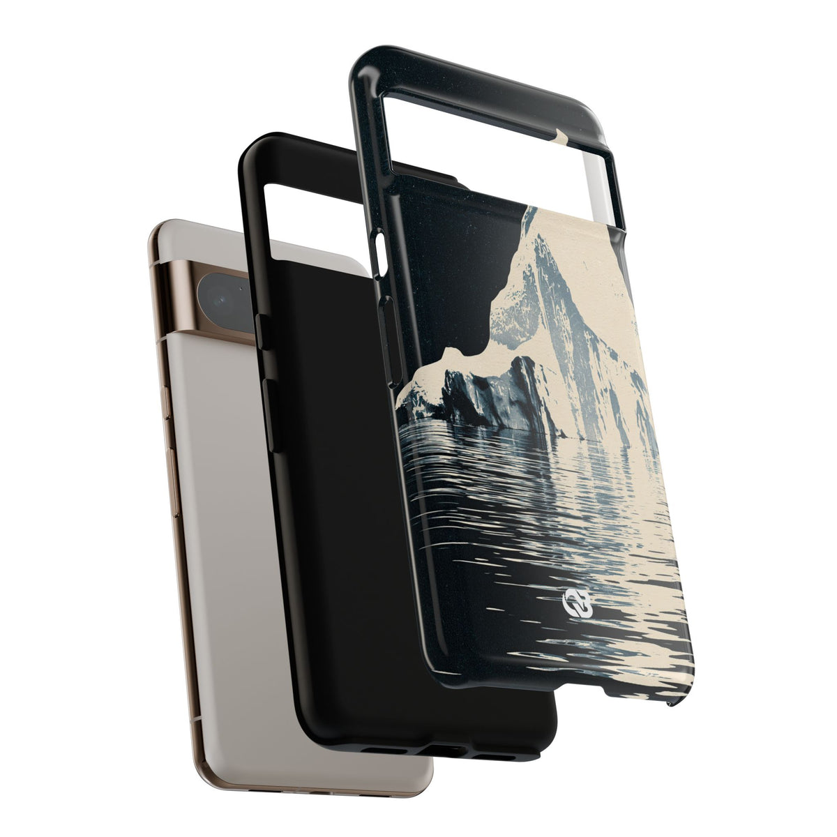 Blue Tough Phone Case for Google Pixel - Frozen Navy Monolith