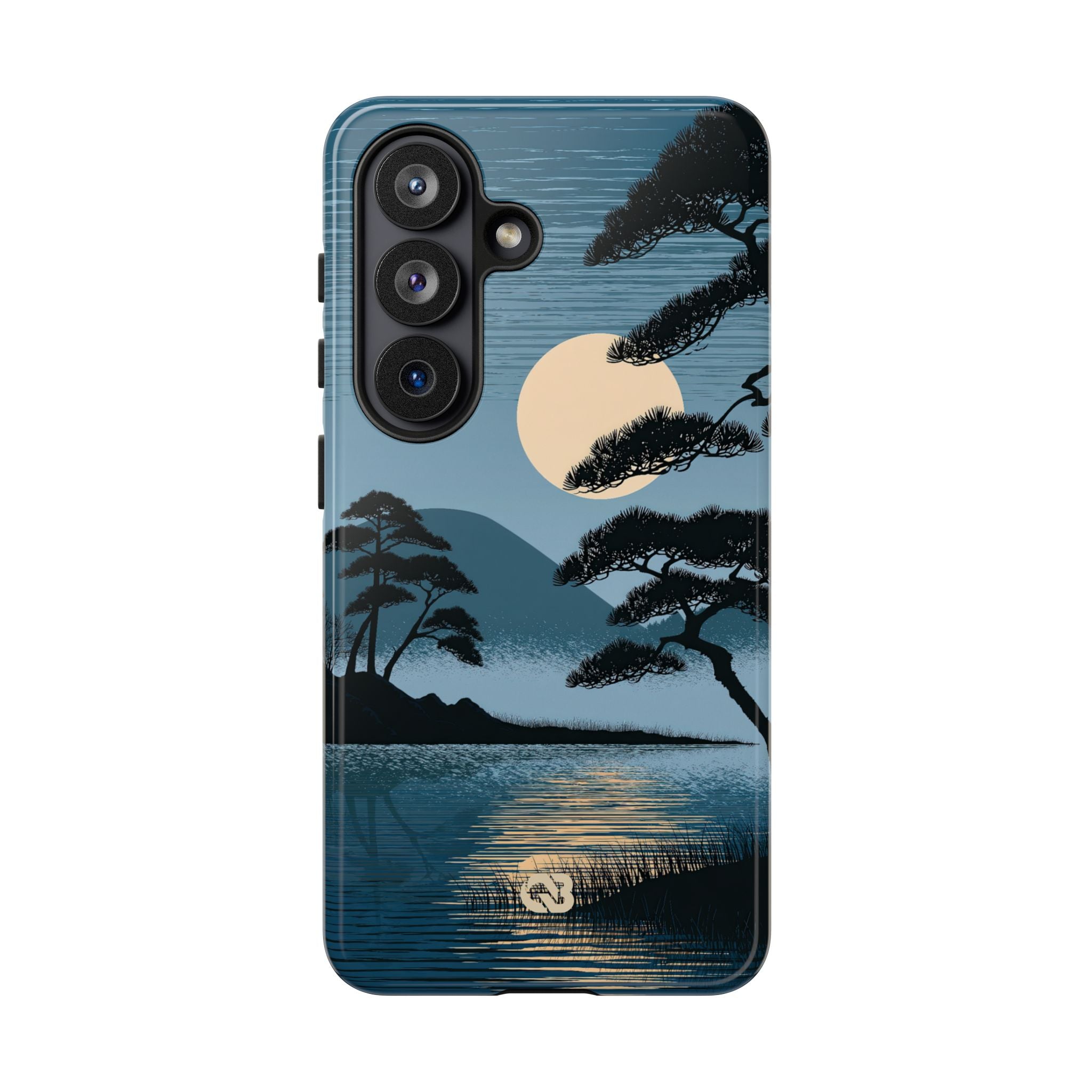 Blue Tough Phone Case for Samsung - Midnight Kyoto Pine