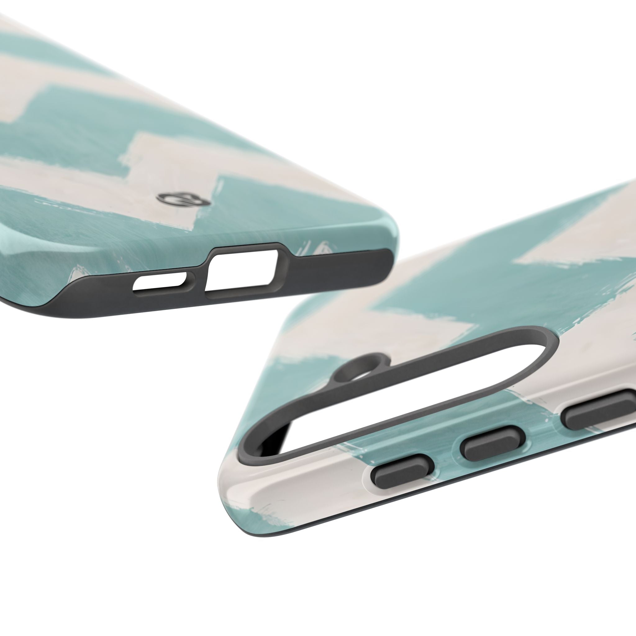 Teal Painted Chevron · Tough Phone Case for Samsung