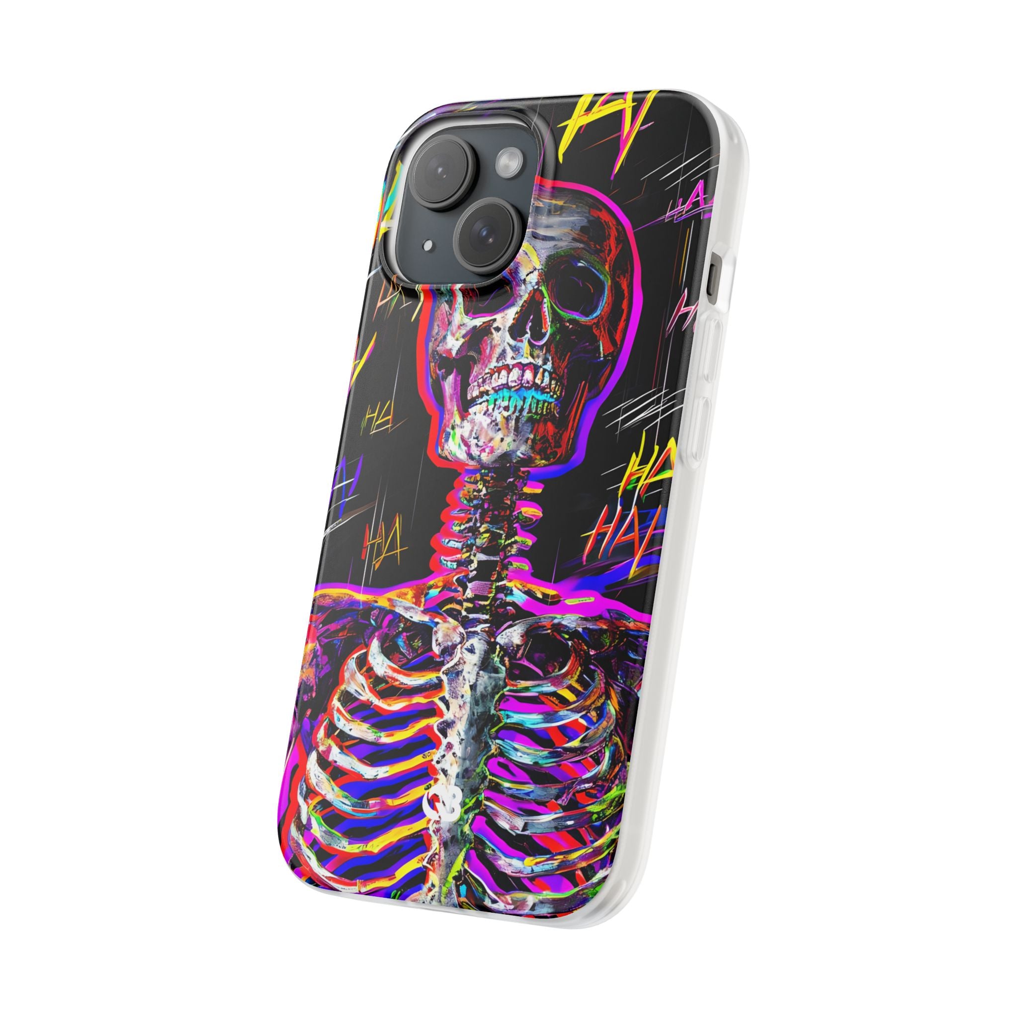 Neon Glitch Skeleton · Soft Handyhülle für iPhone