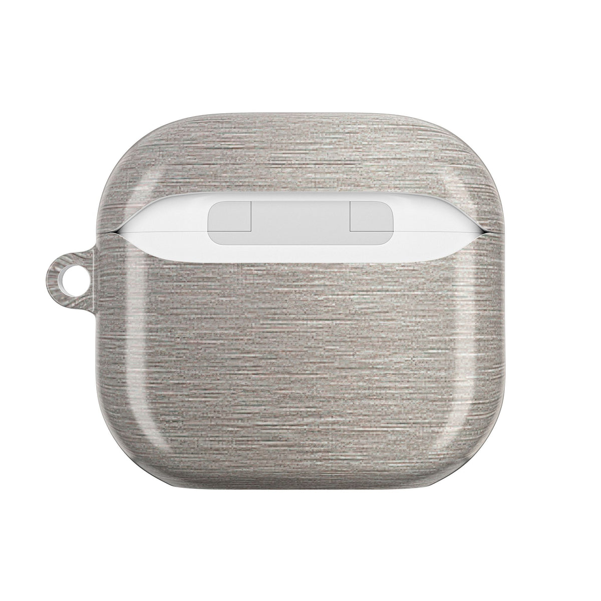 Brushed Silver Alloy · Hard Case for AirPods & AirPods Pro · Silver
