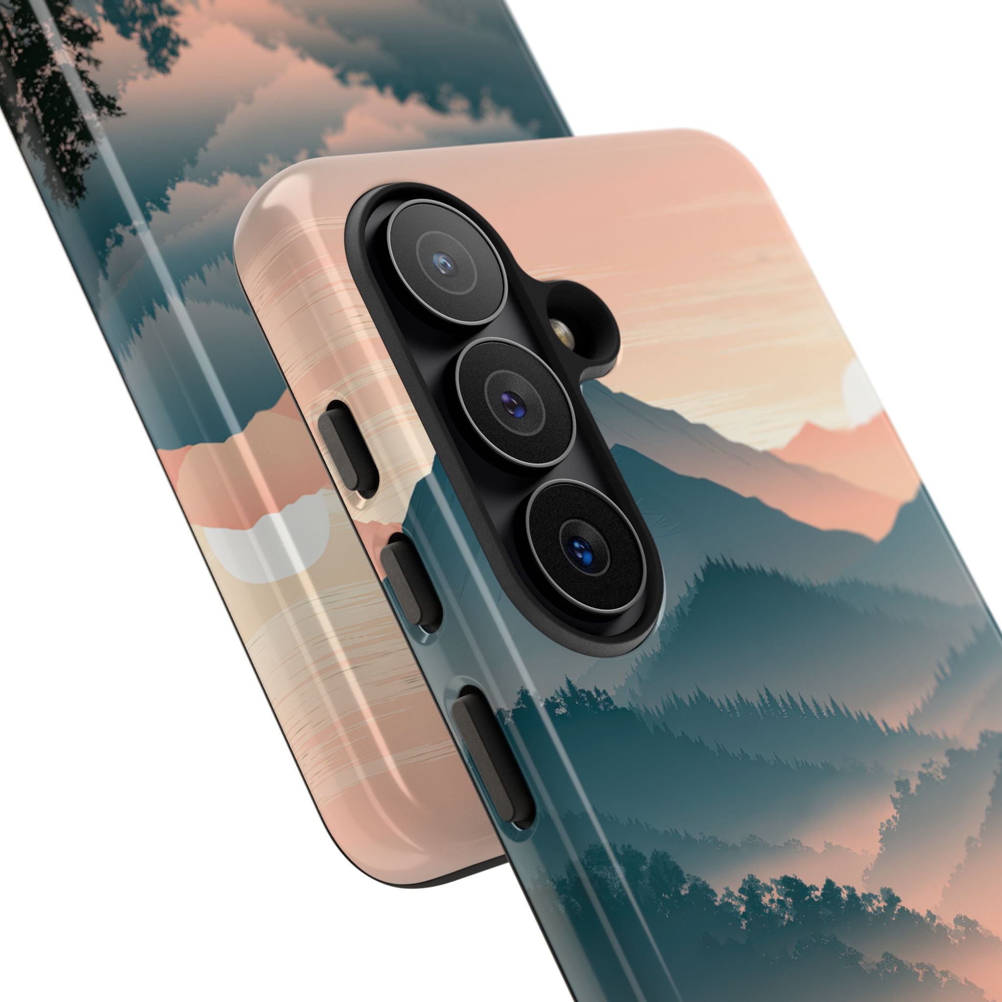 Teal Tough Phone Case for Samsung - Alpine Teal Horizon
