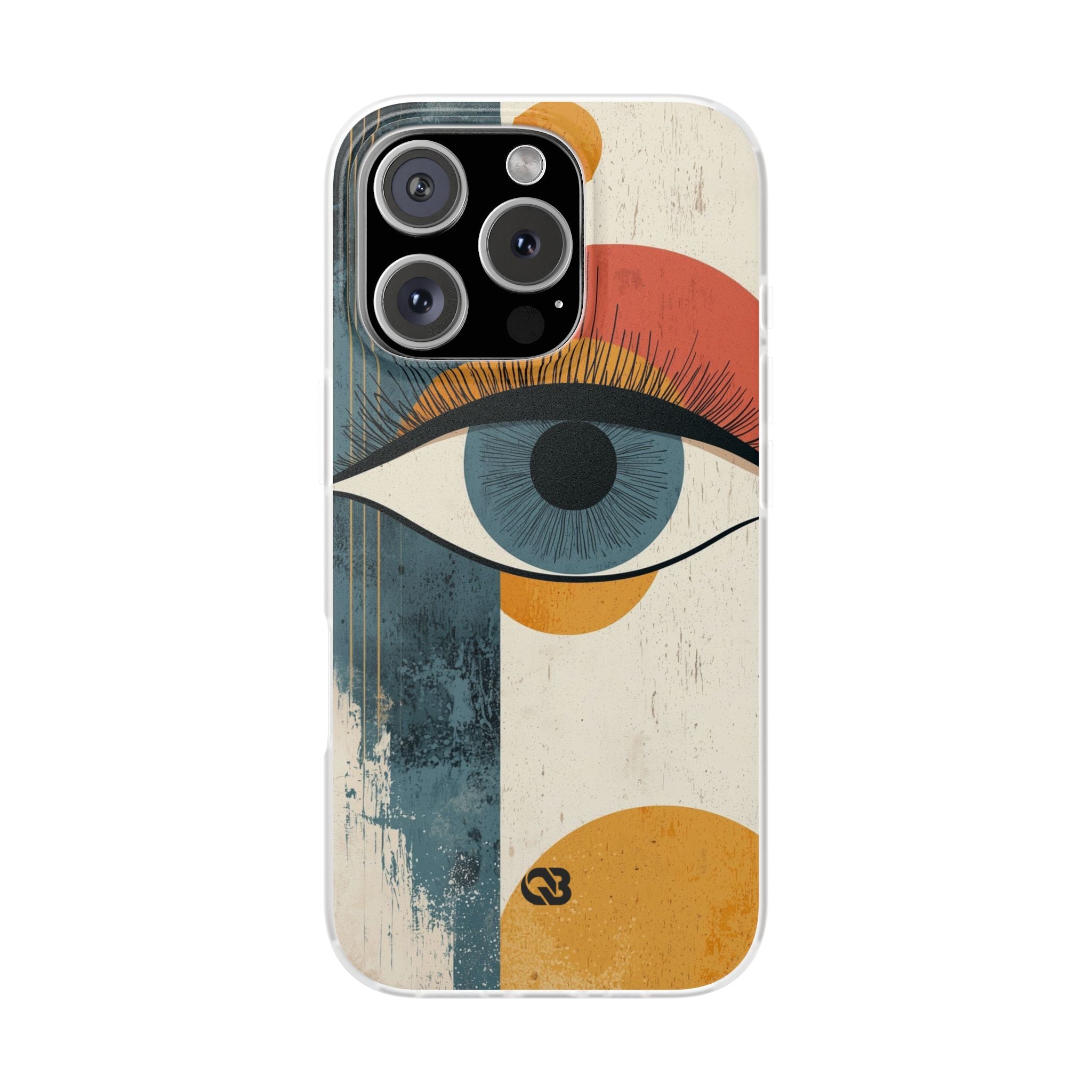 Distressed Azure Ocular · Soft Phone Case for iPhone