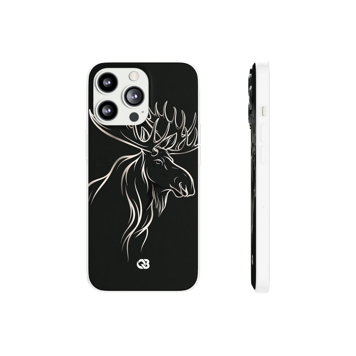 Nordic Moose Contour · Lite Phone Case for iPhone · Black