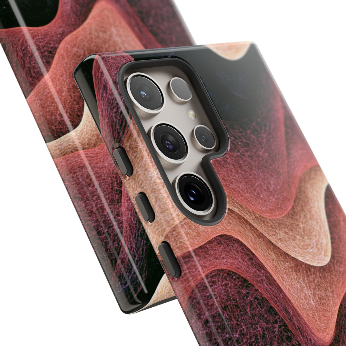 Rose Contour Waves · Tough Phone Case for Samsung · Pink