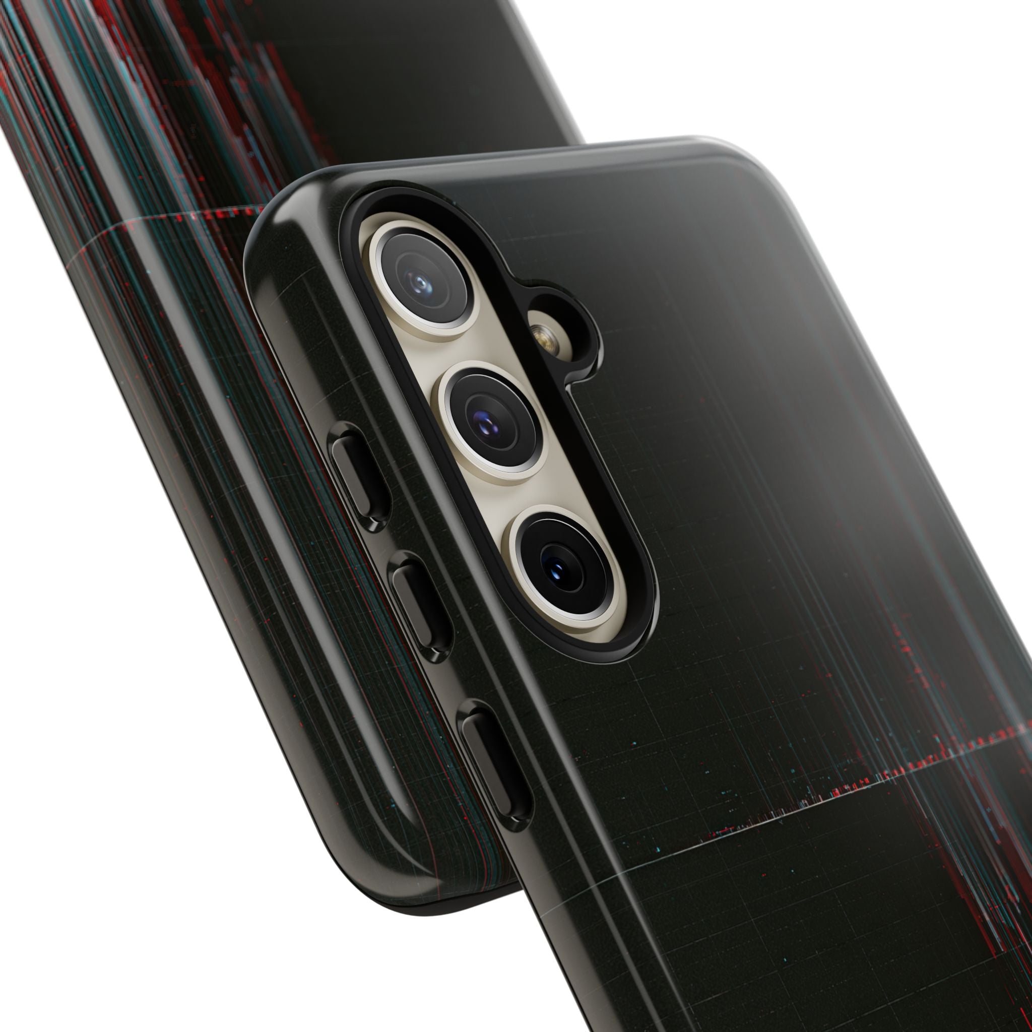 Black Tough Phone Case for Samsung - Corrupted Data Stream