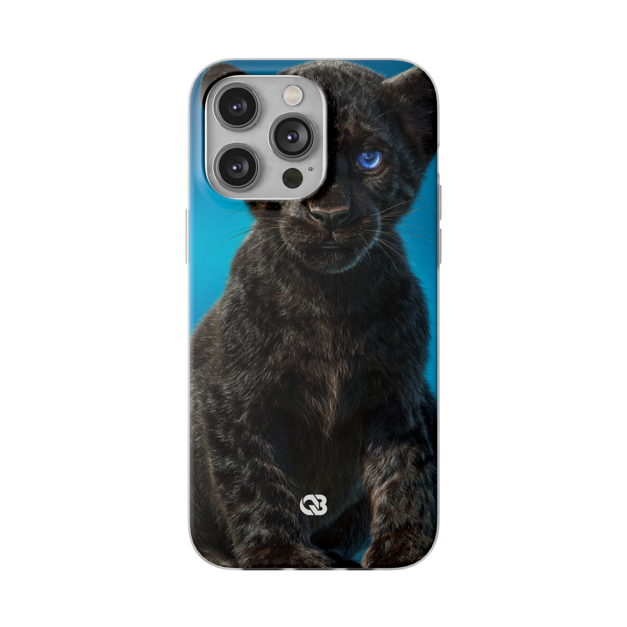 Sapphire Gaze Panther · Soft Phone Case for iPhone