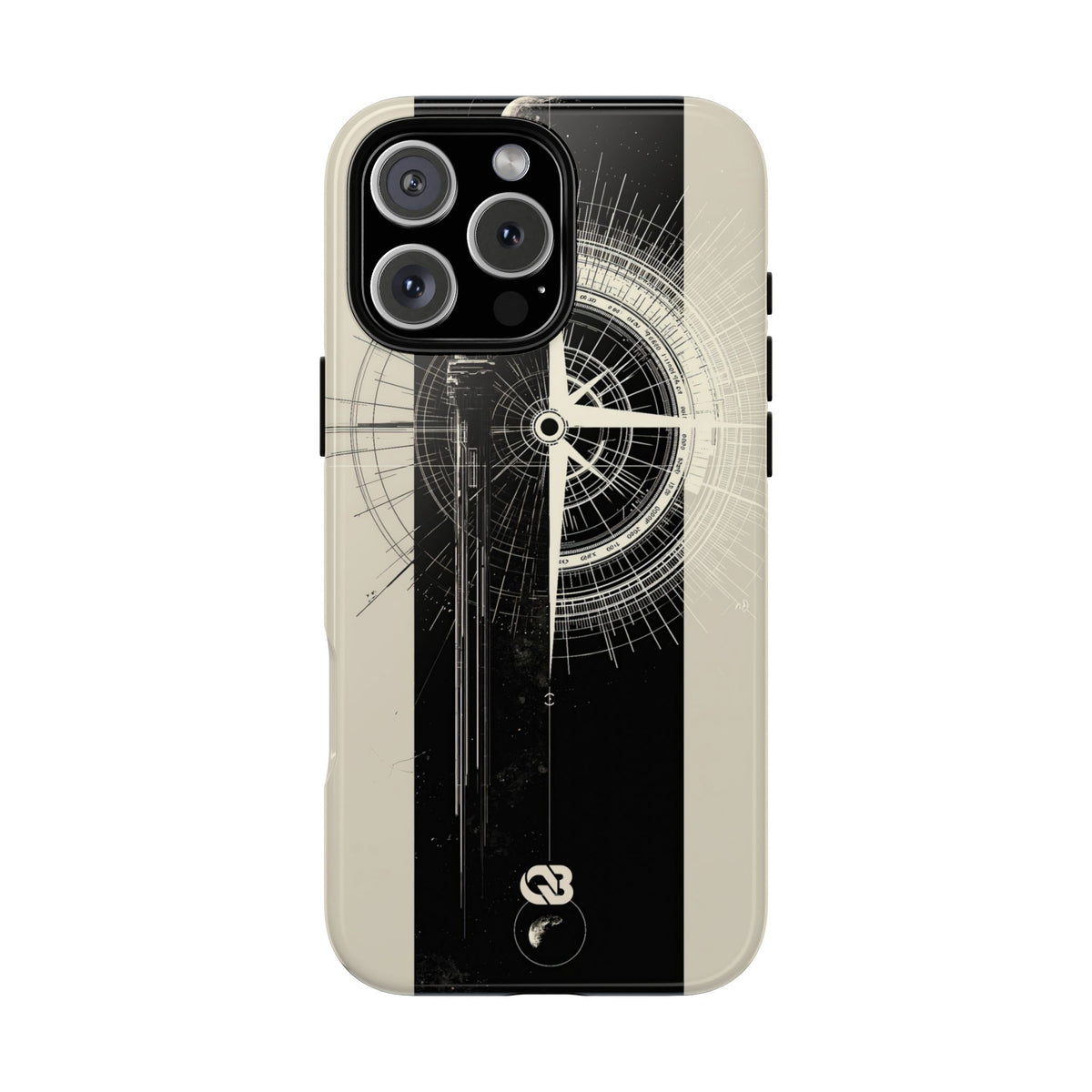 Beige Tough Phone Case for iPhone - Zenith Vector Spire
