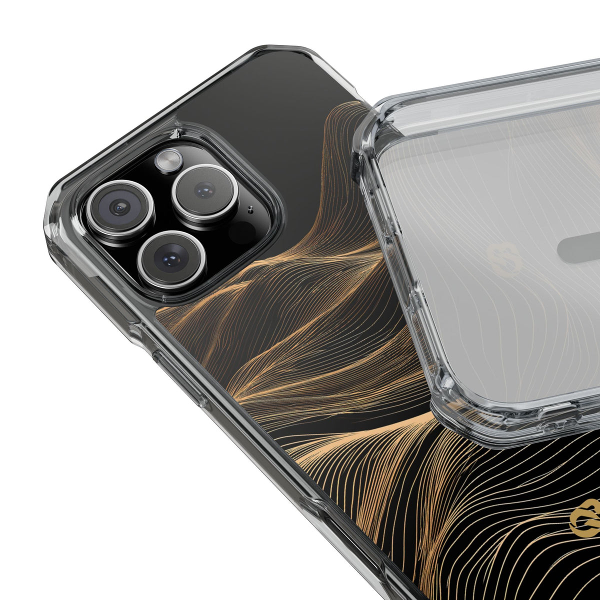 Gilded Ridge · Clear Impact Magnetic Phone Case for iPhone · Black