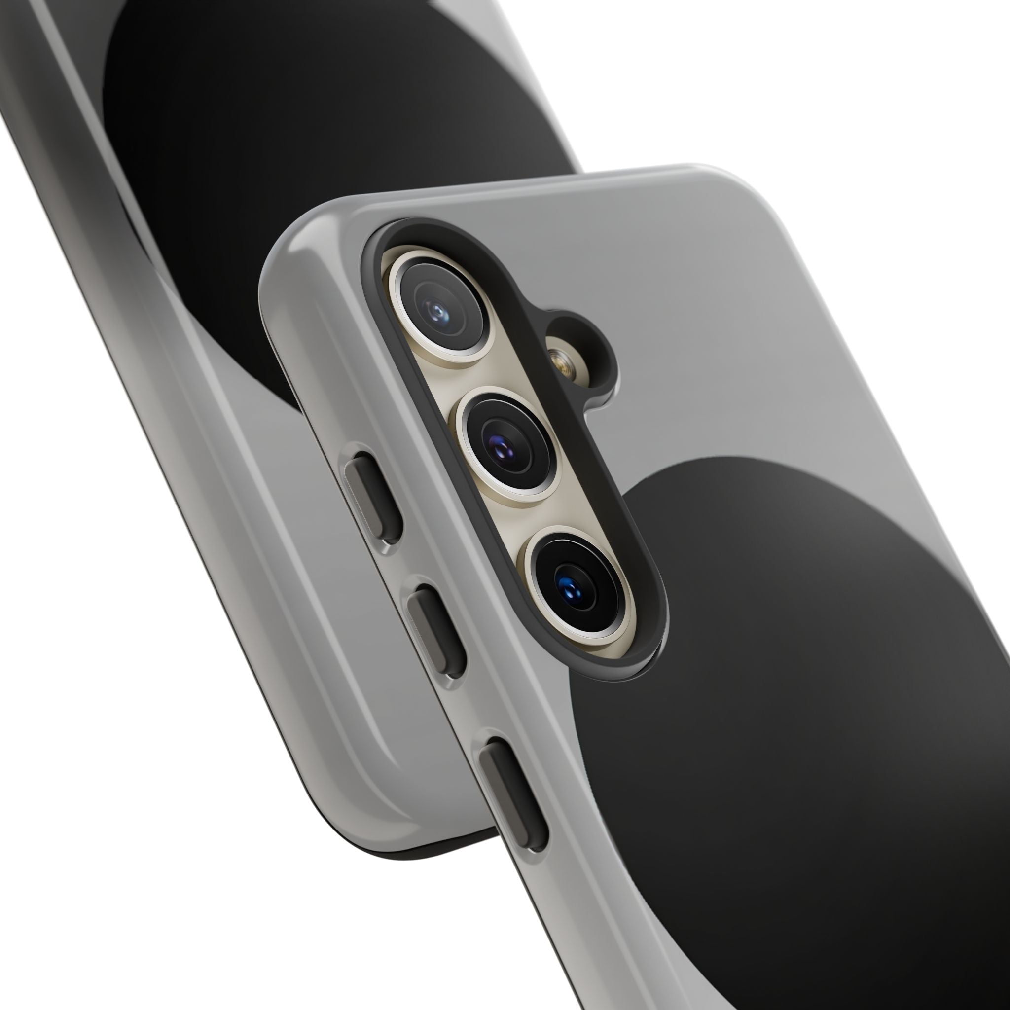 Grey Tough Phone Case for Samsung - Matte Onyx Sphere