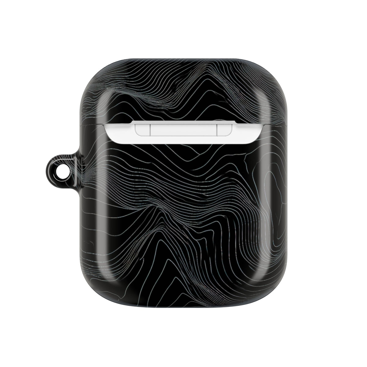 Obsidian Contour Elevation · Hard Case for AirPods & AirPods Pro · Black
