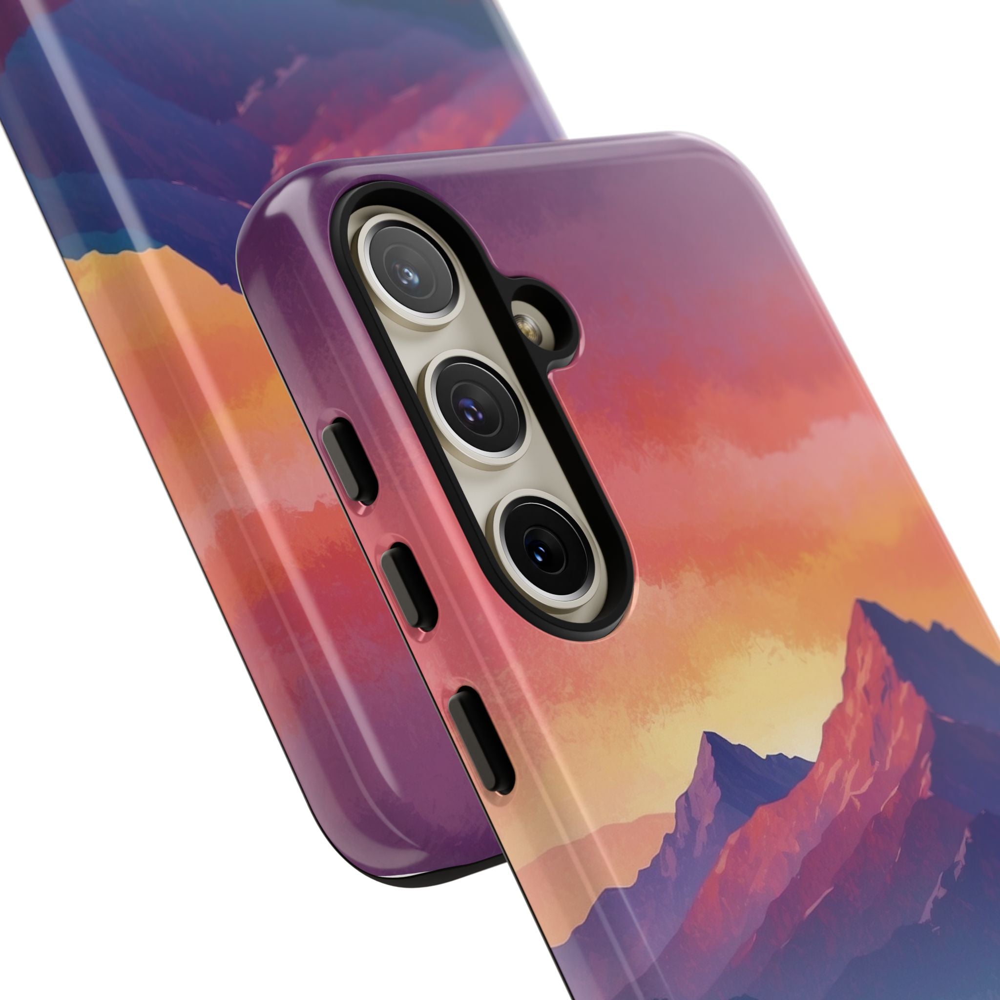 Crimson Mountain Dusk · Tough Handyhülle für Samsung