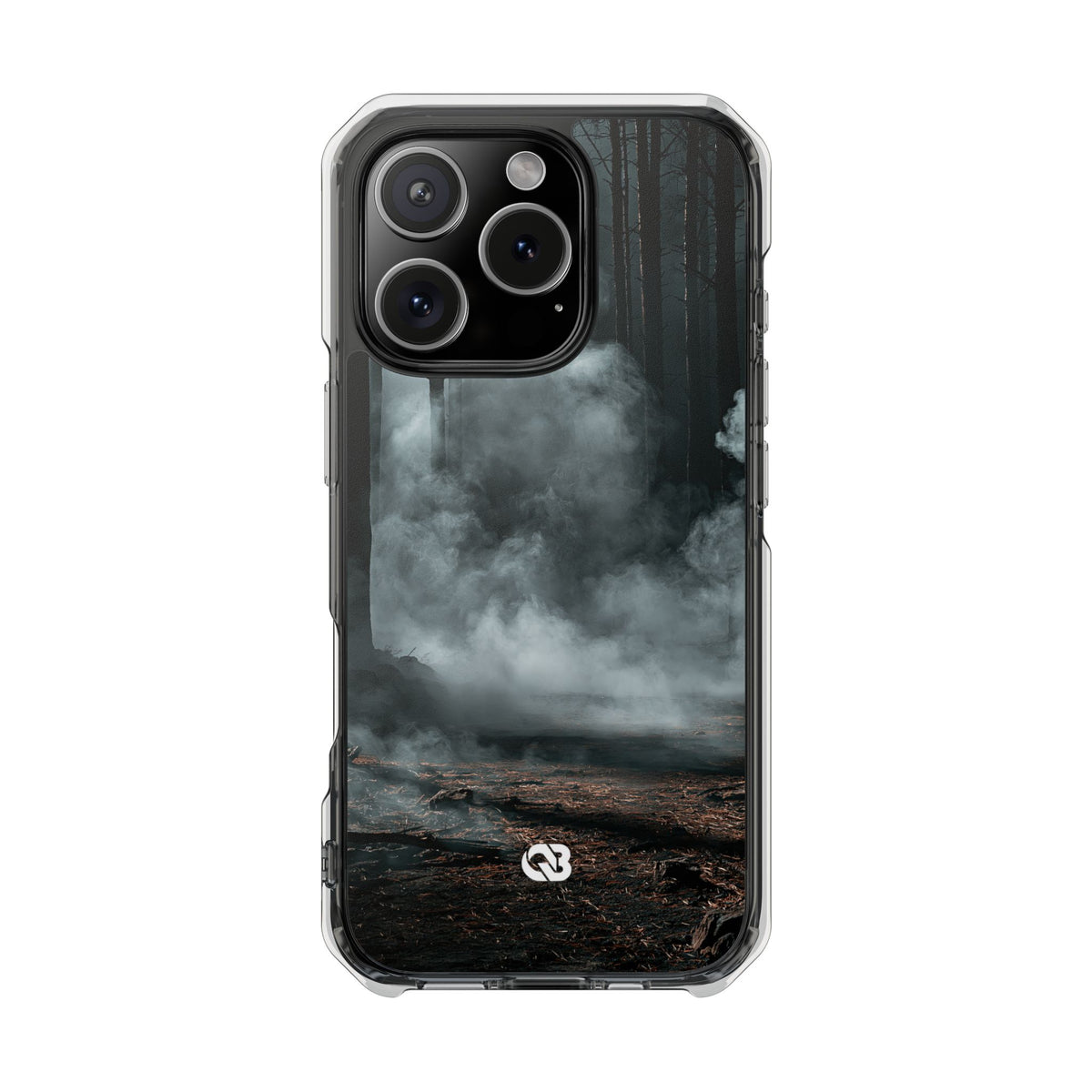 Shadowed Pine Mist · Clear Impact Magnetic Phone Case for iPhone · Black