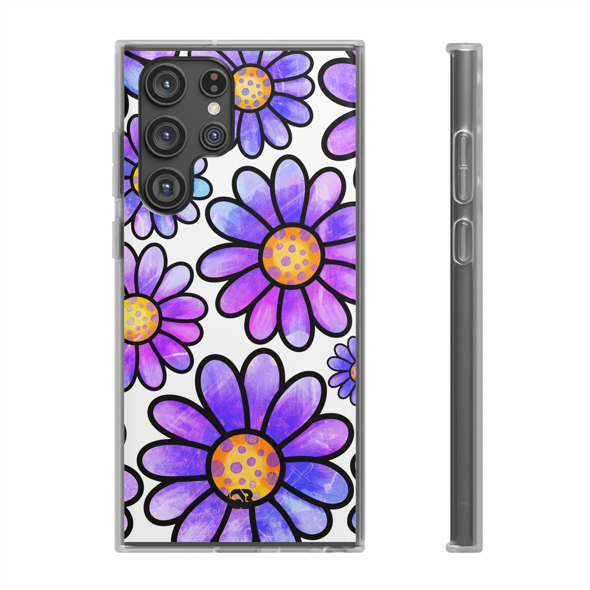 Violet Grunge Bloom · Soft Handyhülle für Samsung