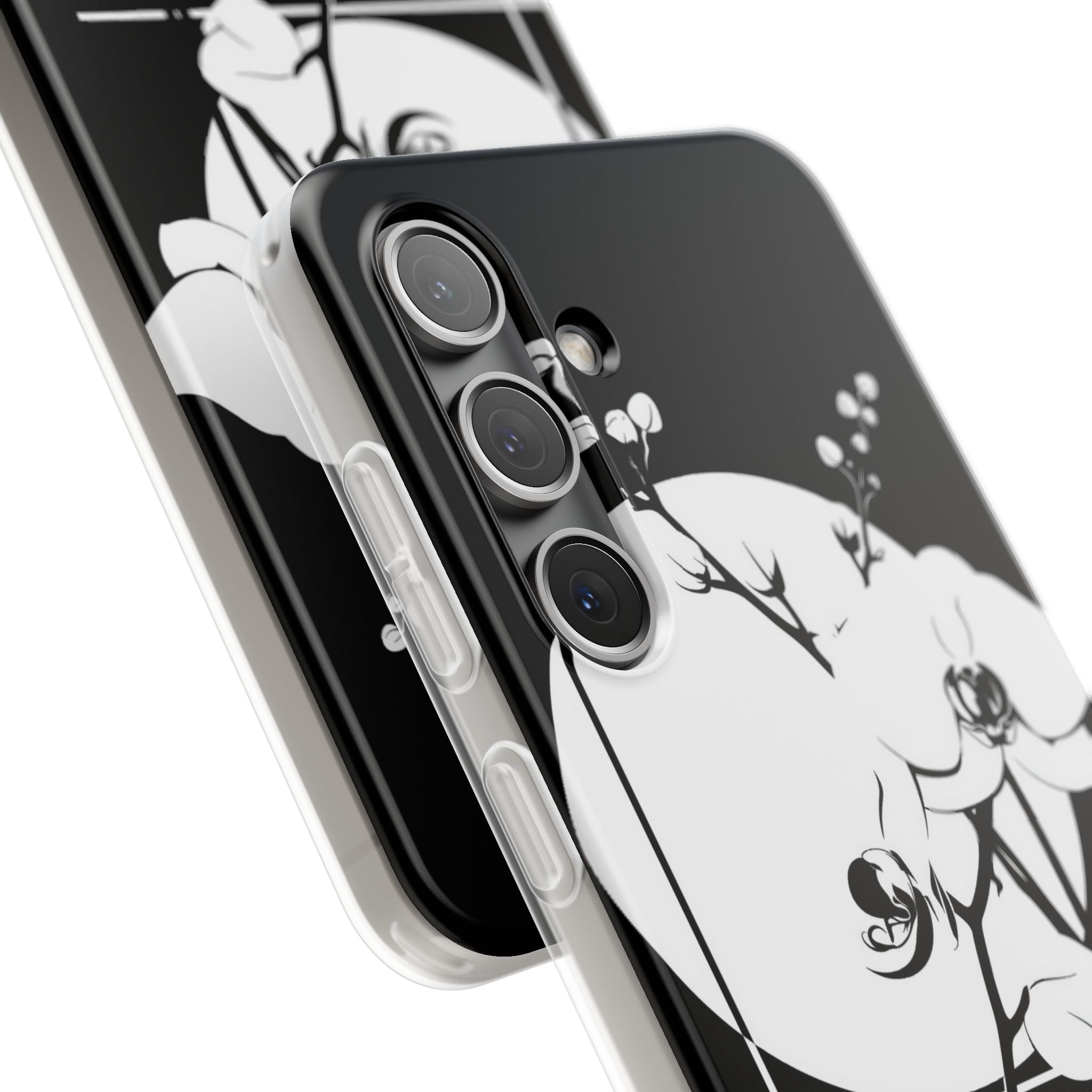 Black Lite Phone Case for Samsung - Lunar Orchid Grid