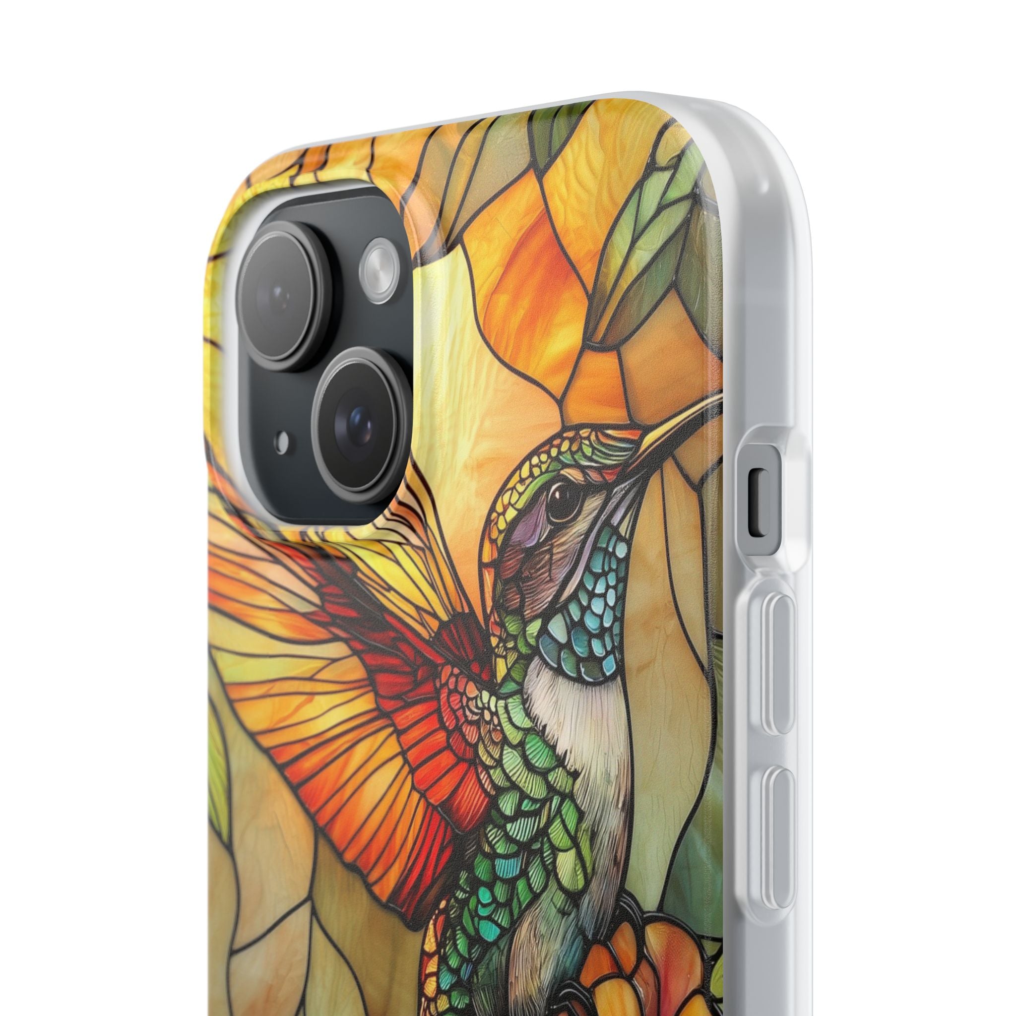 Amber Glass Hummingbird · Soft Phone Case for iPhone