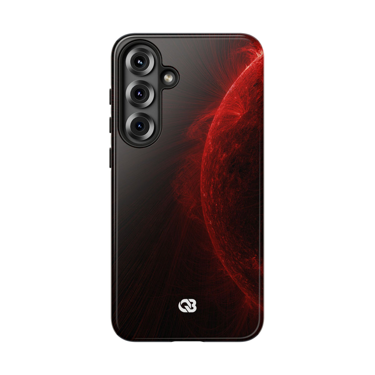 Red Tough Phone Case for Samsung - Solar Crimson Flare