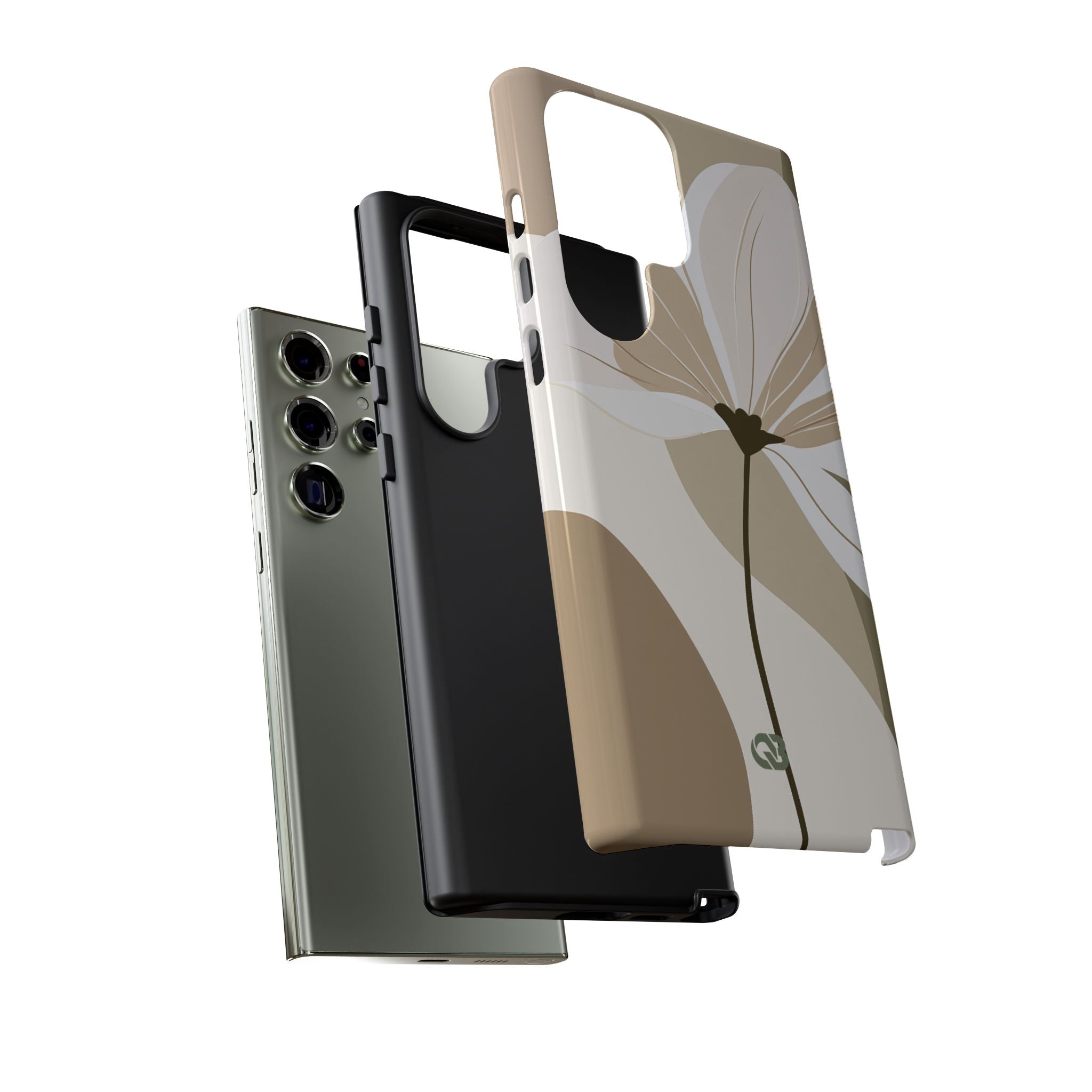 Beige Tough Phone Case for Samsung - Sage Linen Magnolia