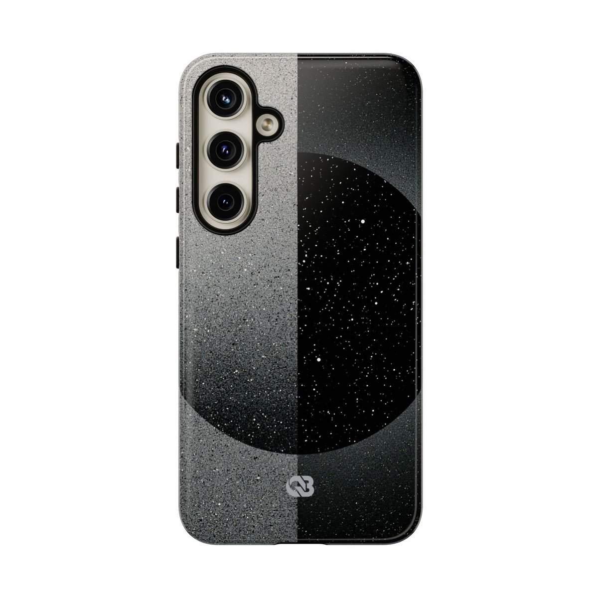Black Tough Phone Case for Samsung - Lunar Static Orbit