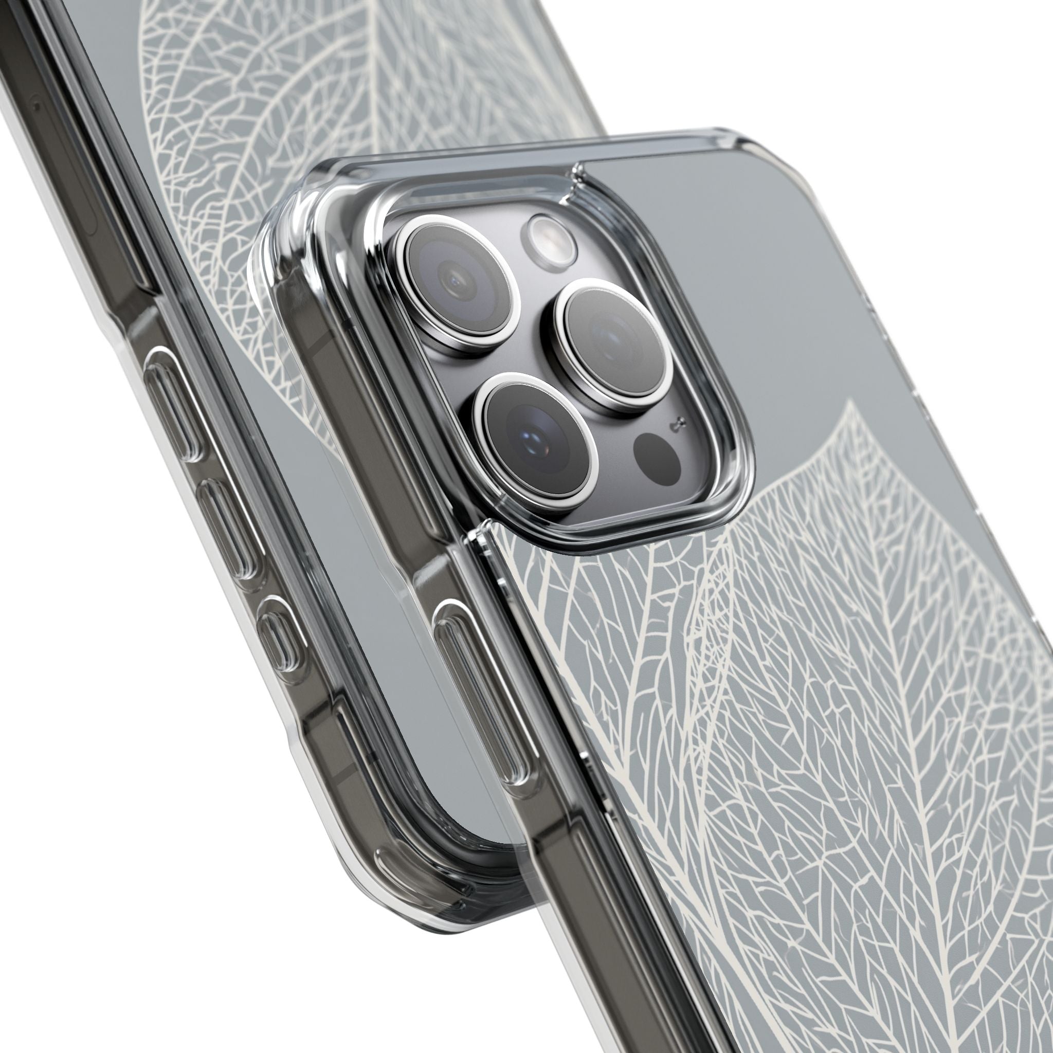 Grey Impact MagSafe Phone Case for iPhone - Frosted Ash Veins