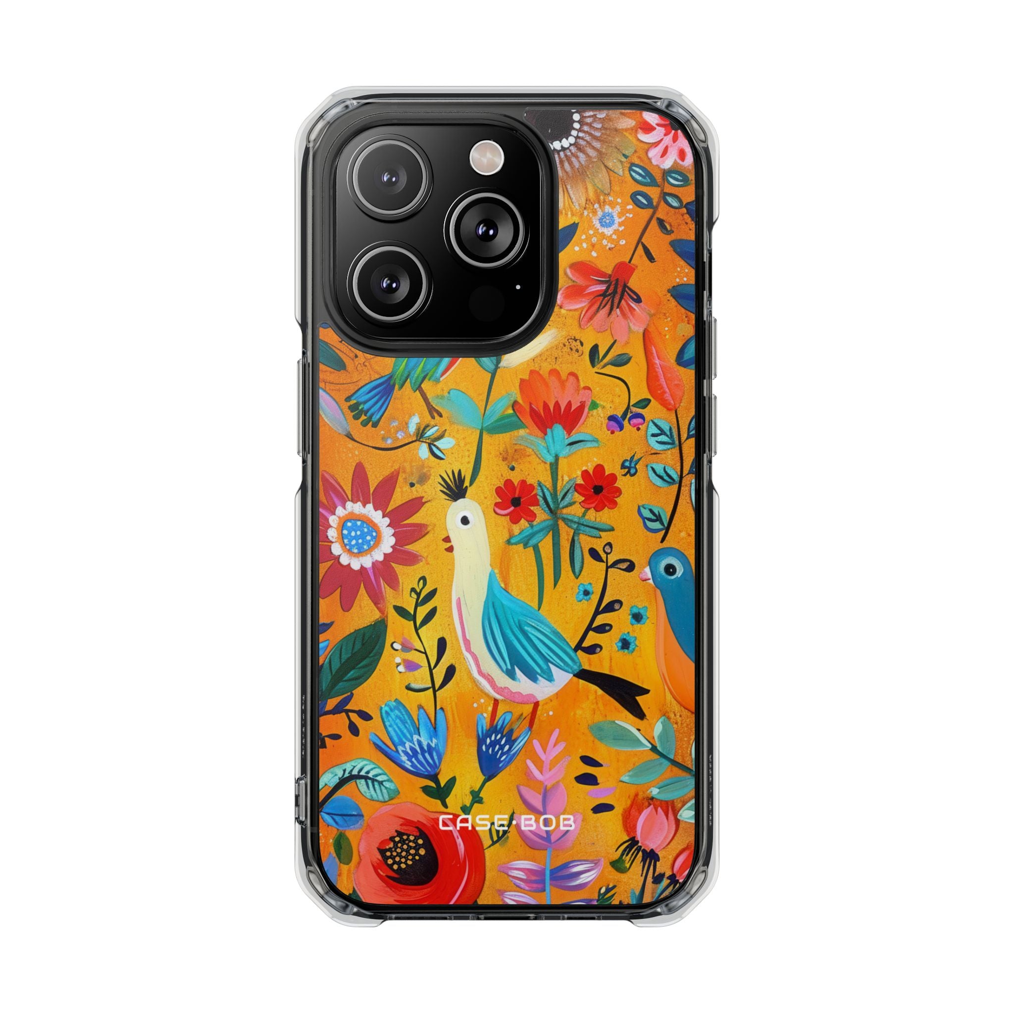 Bunte Vögel Blühen iPhone 14 Pro Case - Impact