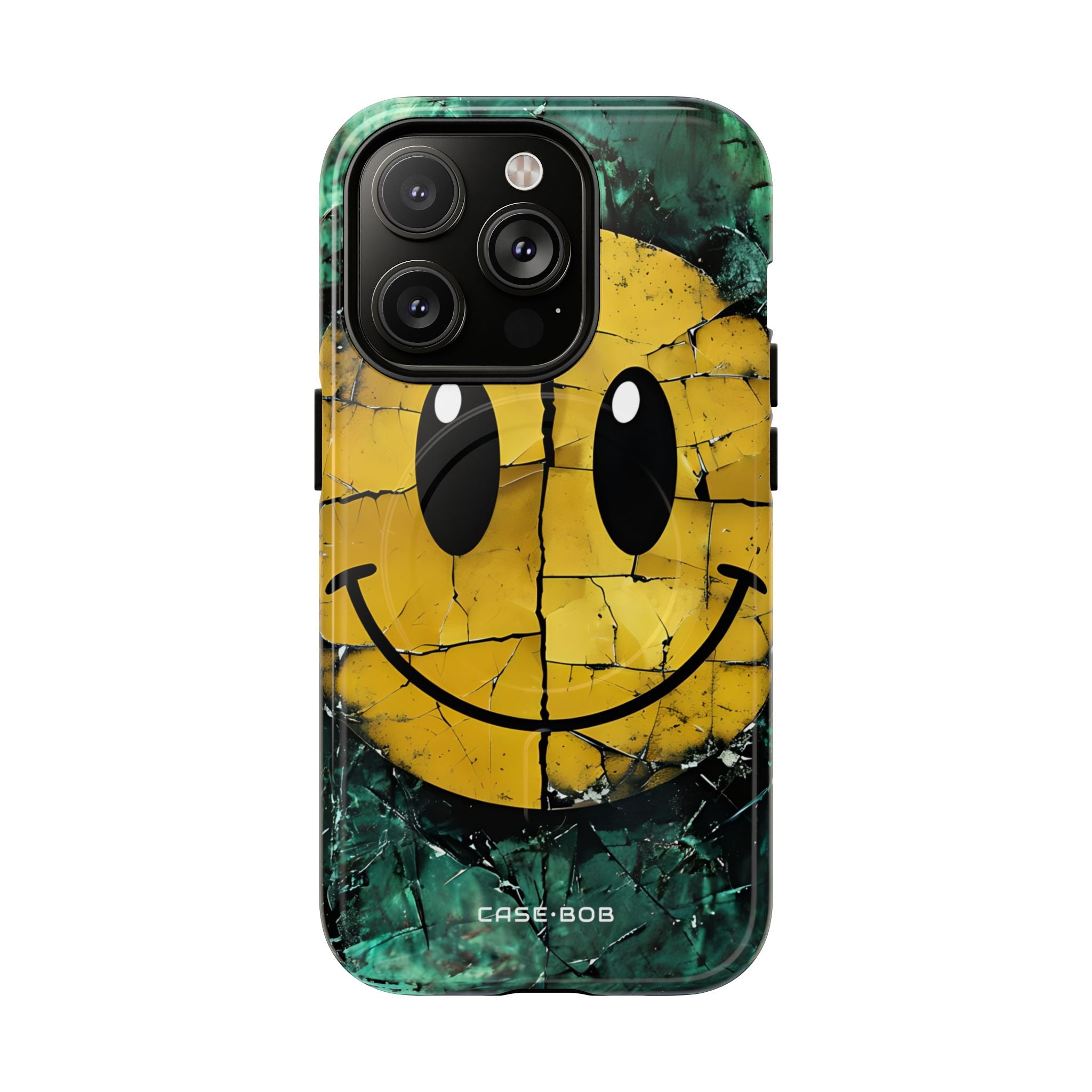 Gebarsten Smiley iPhone 14 Pro Cover - Tough+